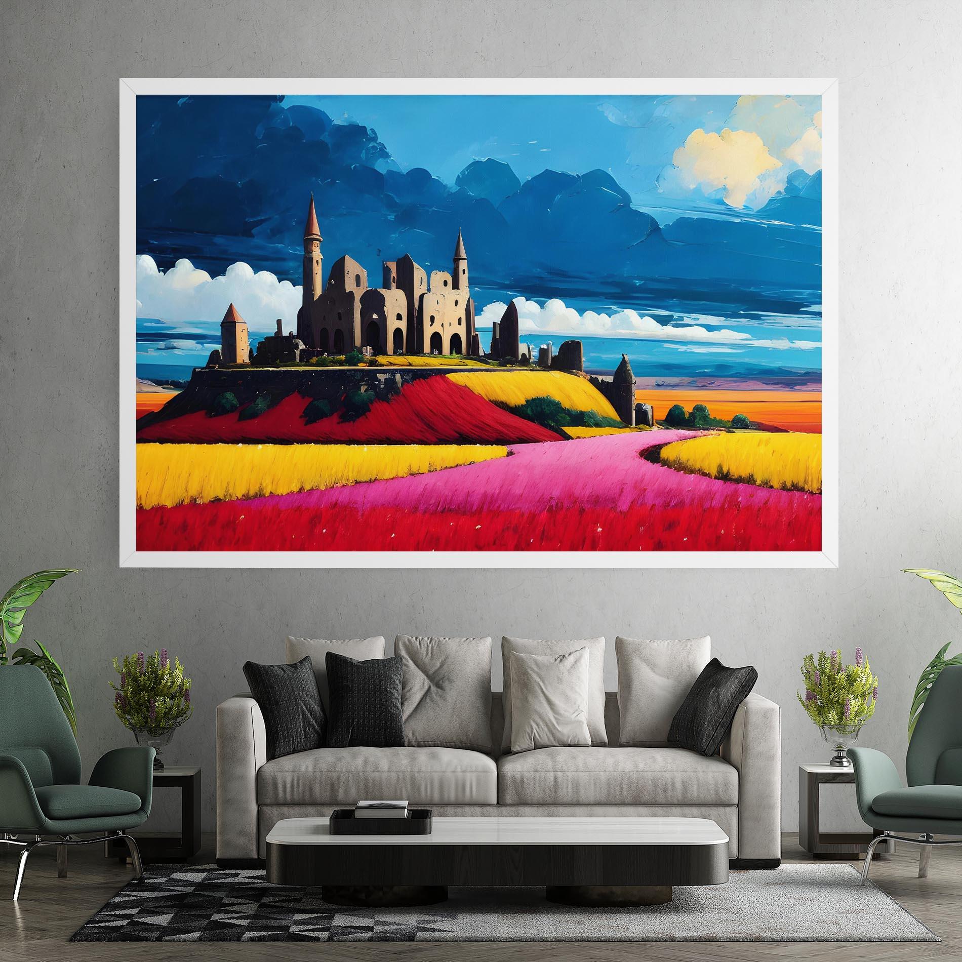 Leinwandbild Antique Building Art mockup 7