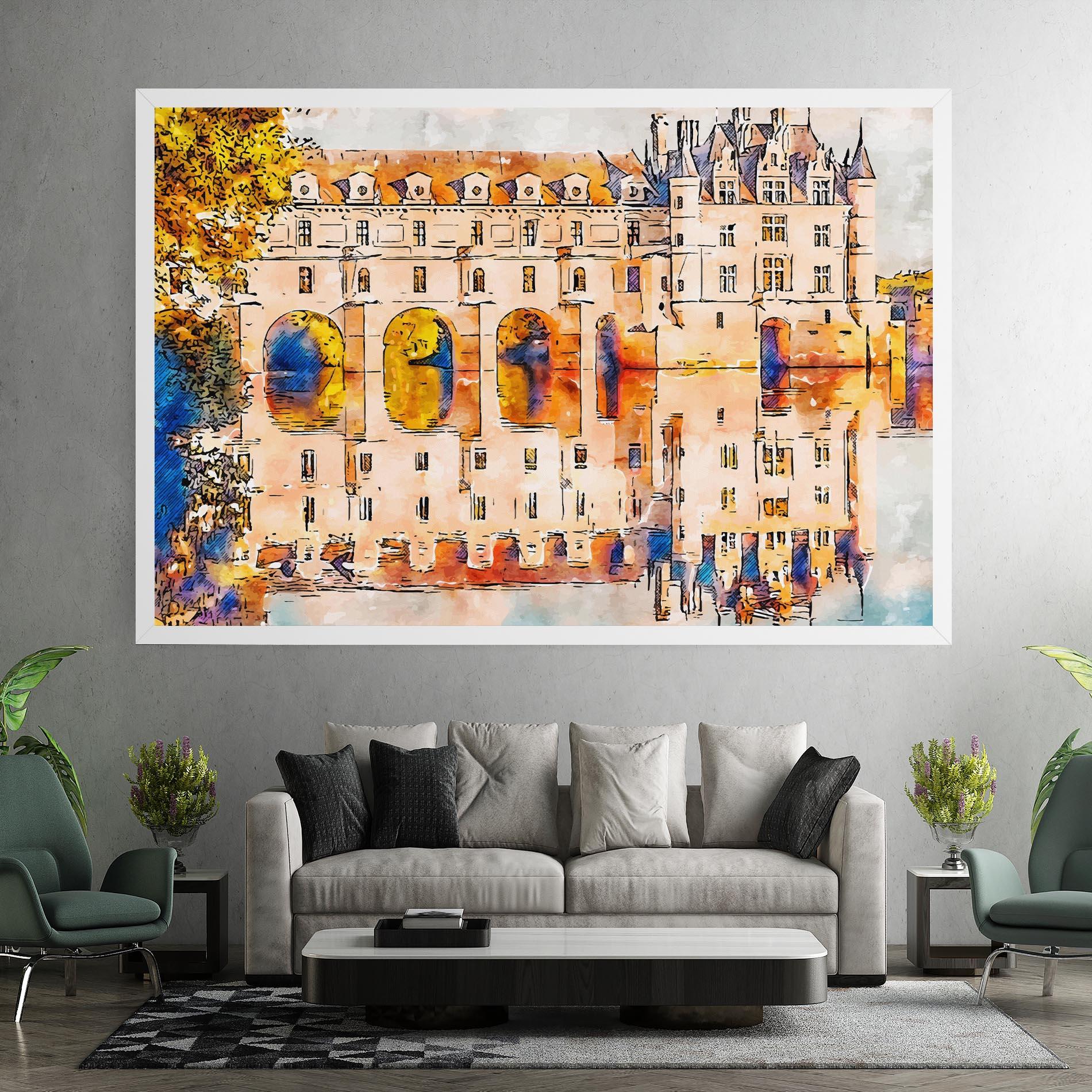 Leinwandbild Blue Orange Castle mockup 7