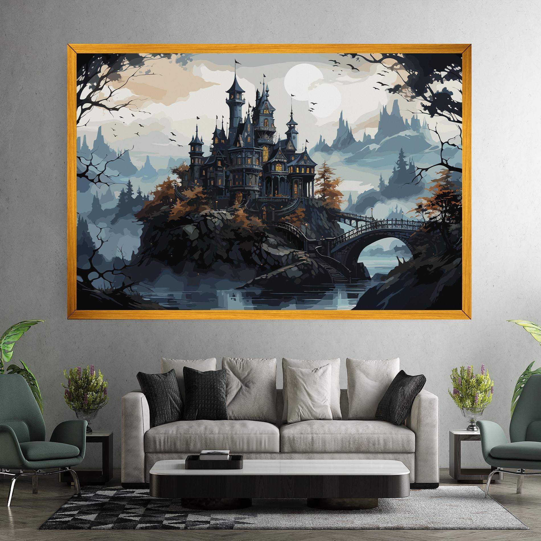 Leinwandbild Grey Big Castle mockup 7