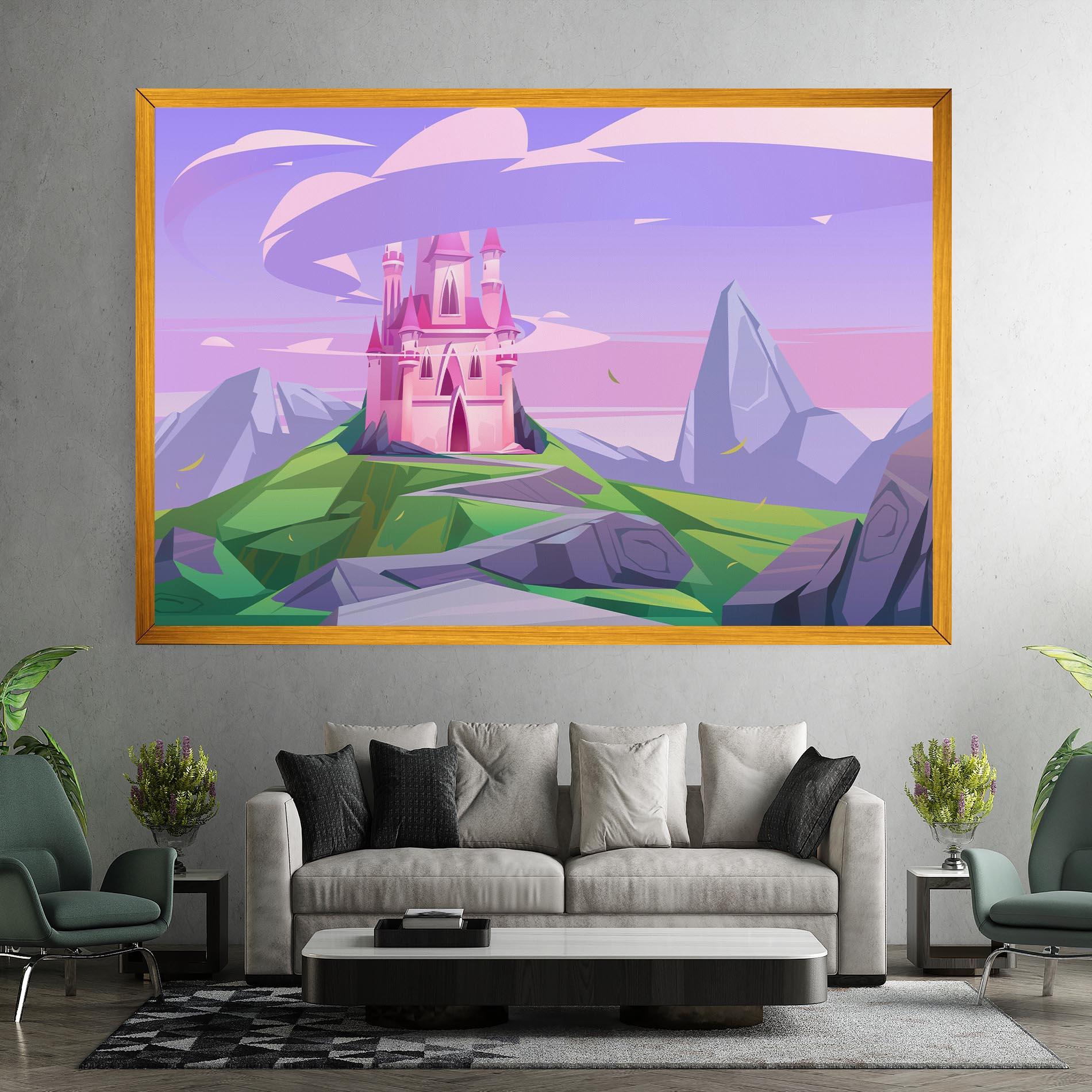 Leinwandbild Pink Castle mockup 7