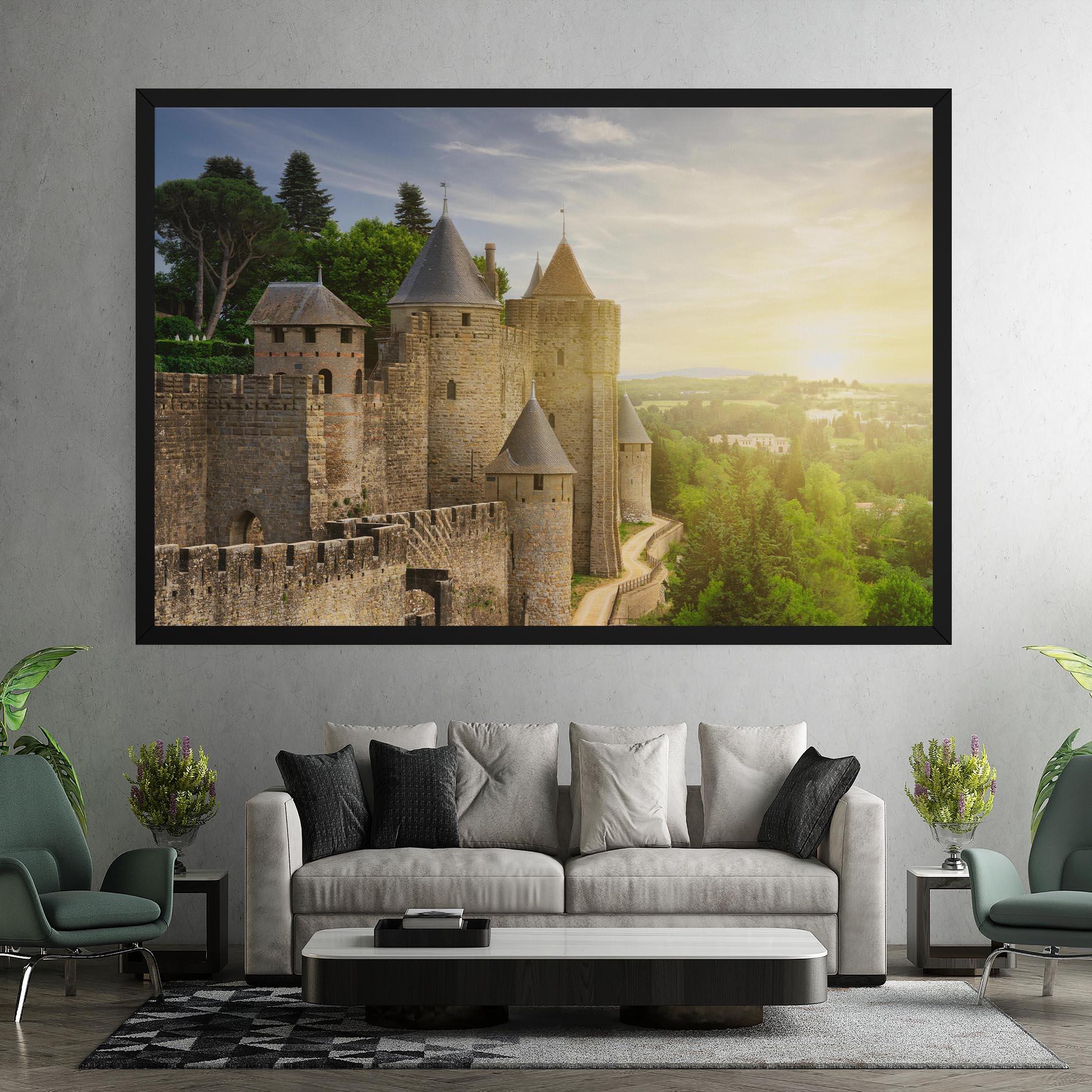 Leinwandbild Carcassonne France mockup 7