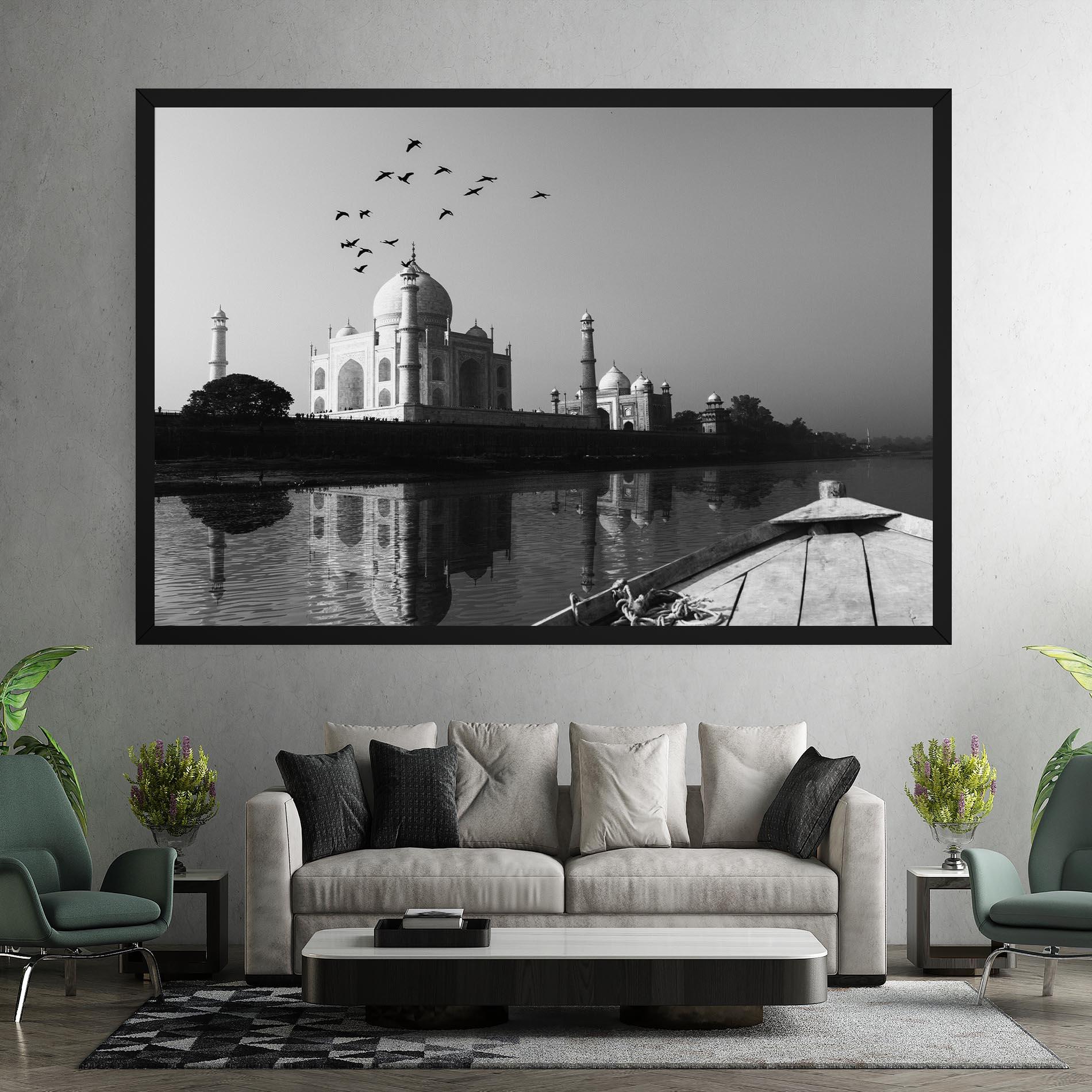 Leinwandbild Taj Mahal Reflected mockup 7