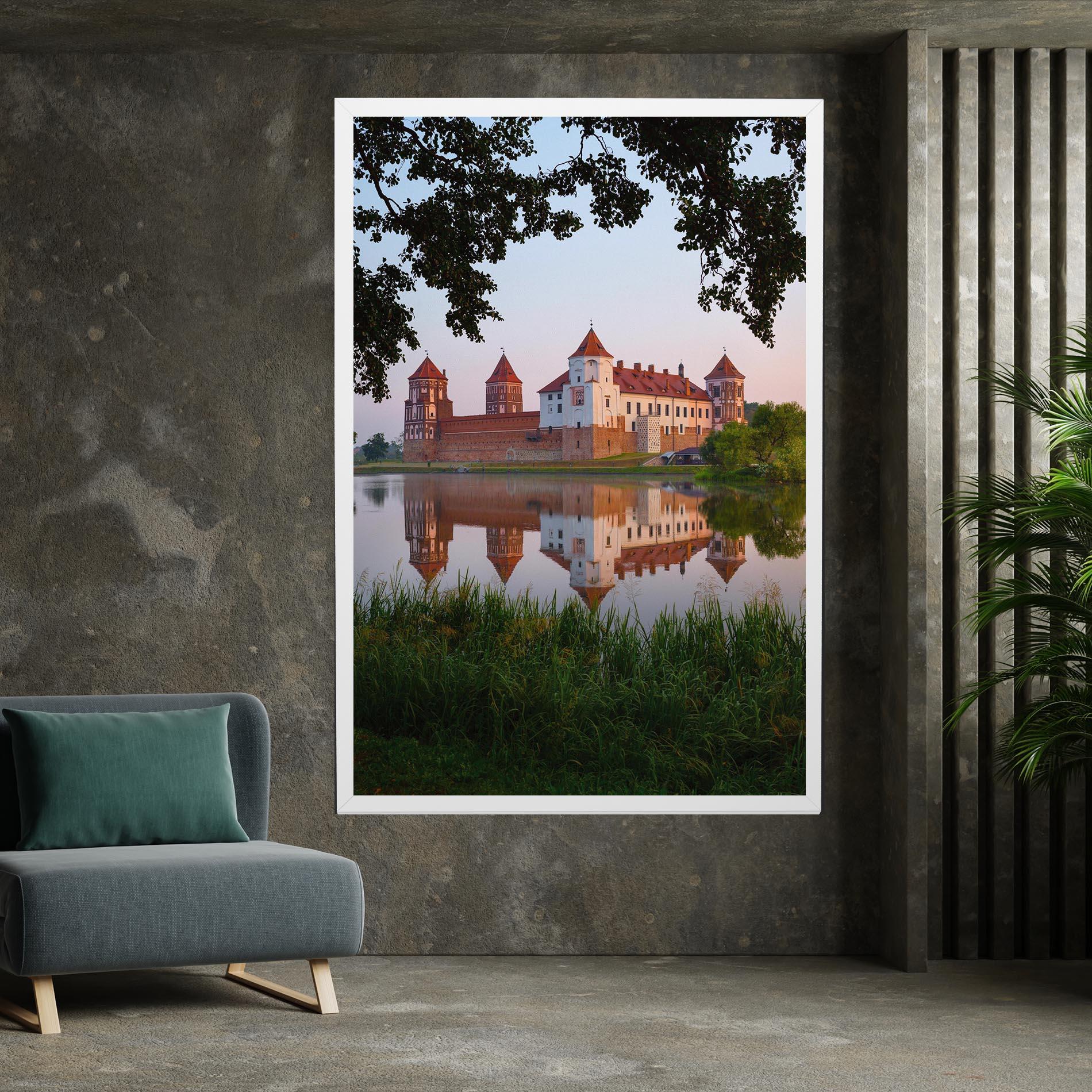 Leinwandbild Ancient Castle Morning mockup 7