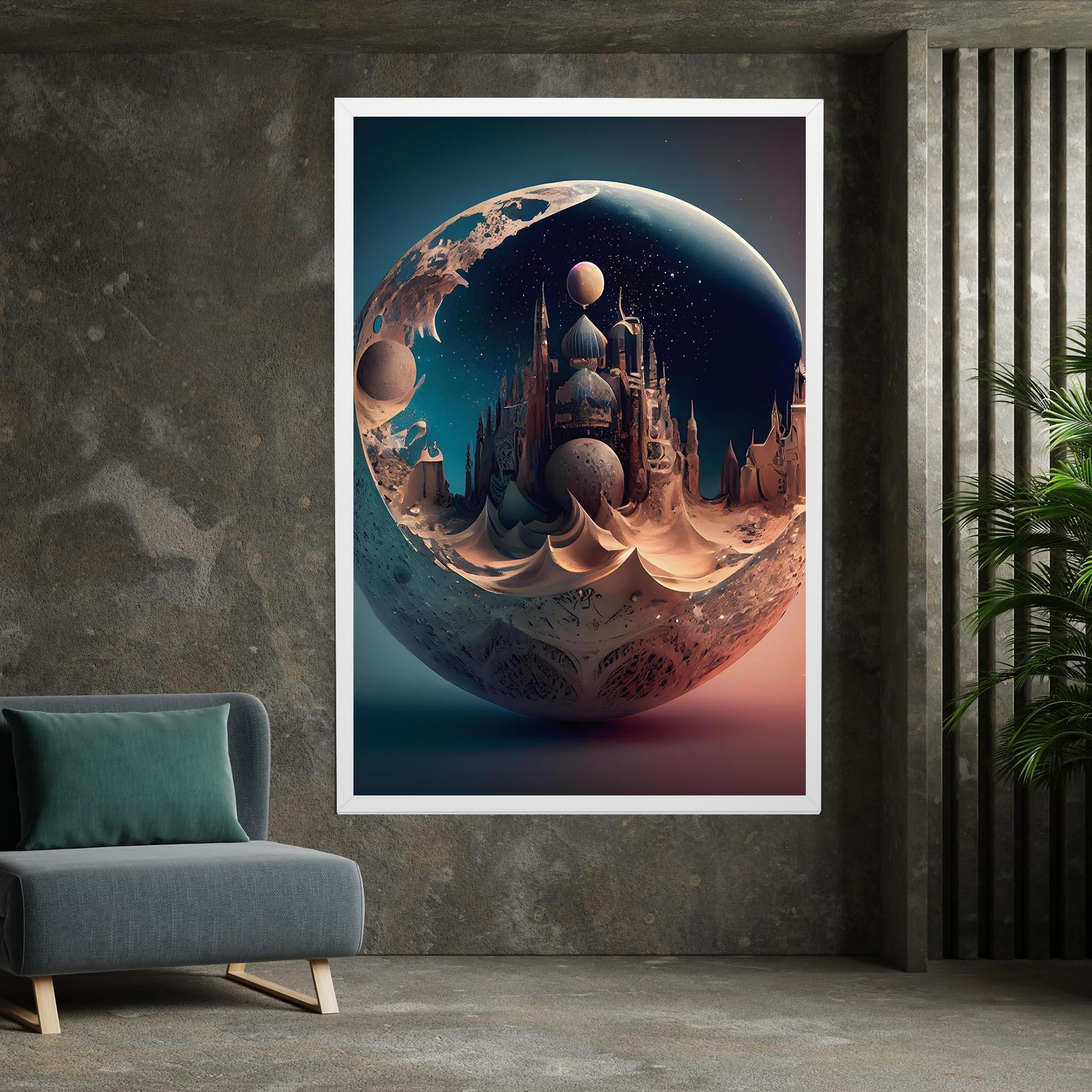 Leinwandbild Fantasy Planet Castle mockup 7