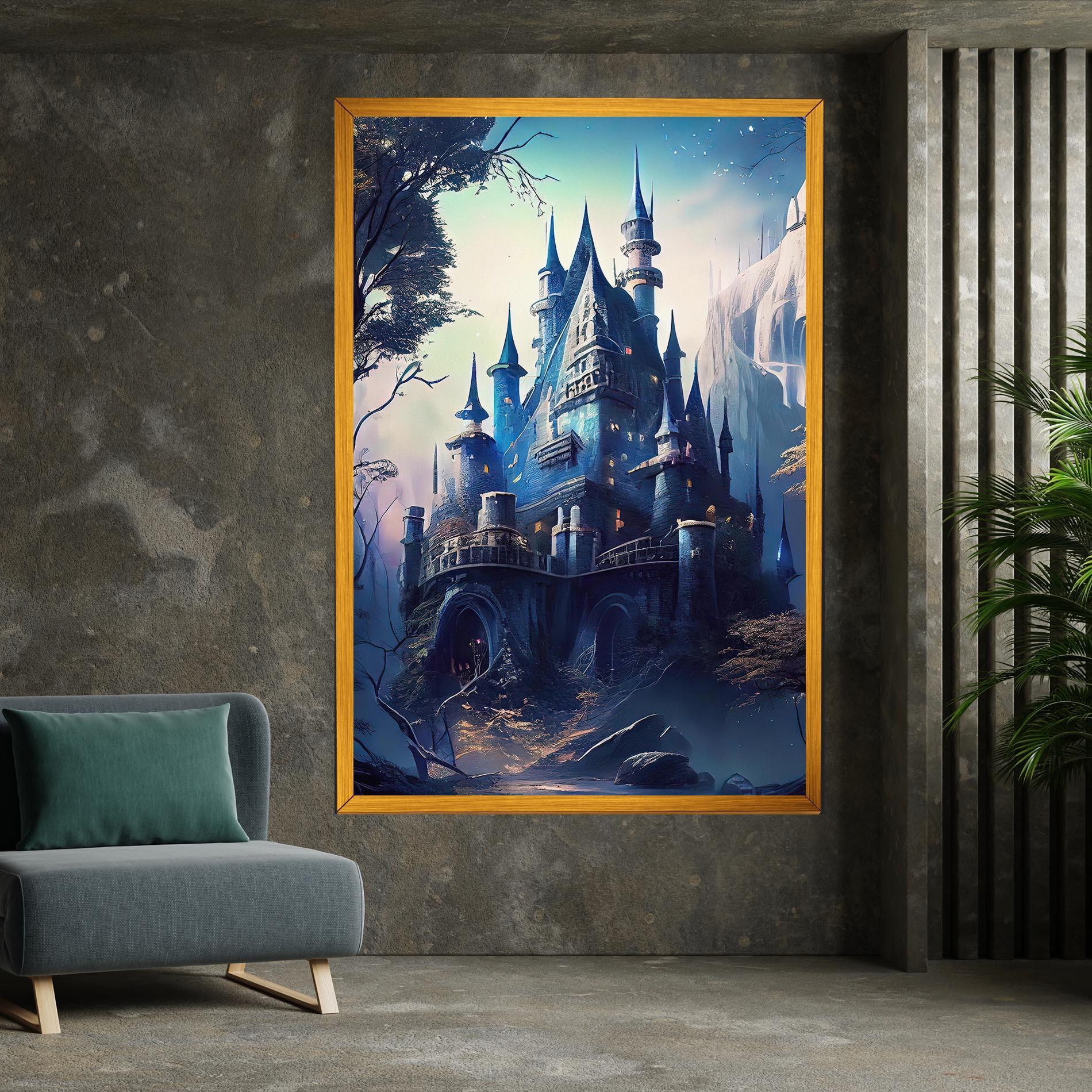 Leinwandbild Blue Art Castle mockup 7
