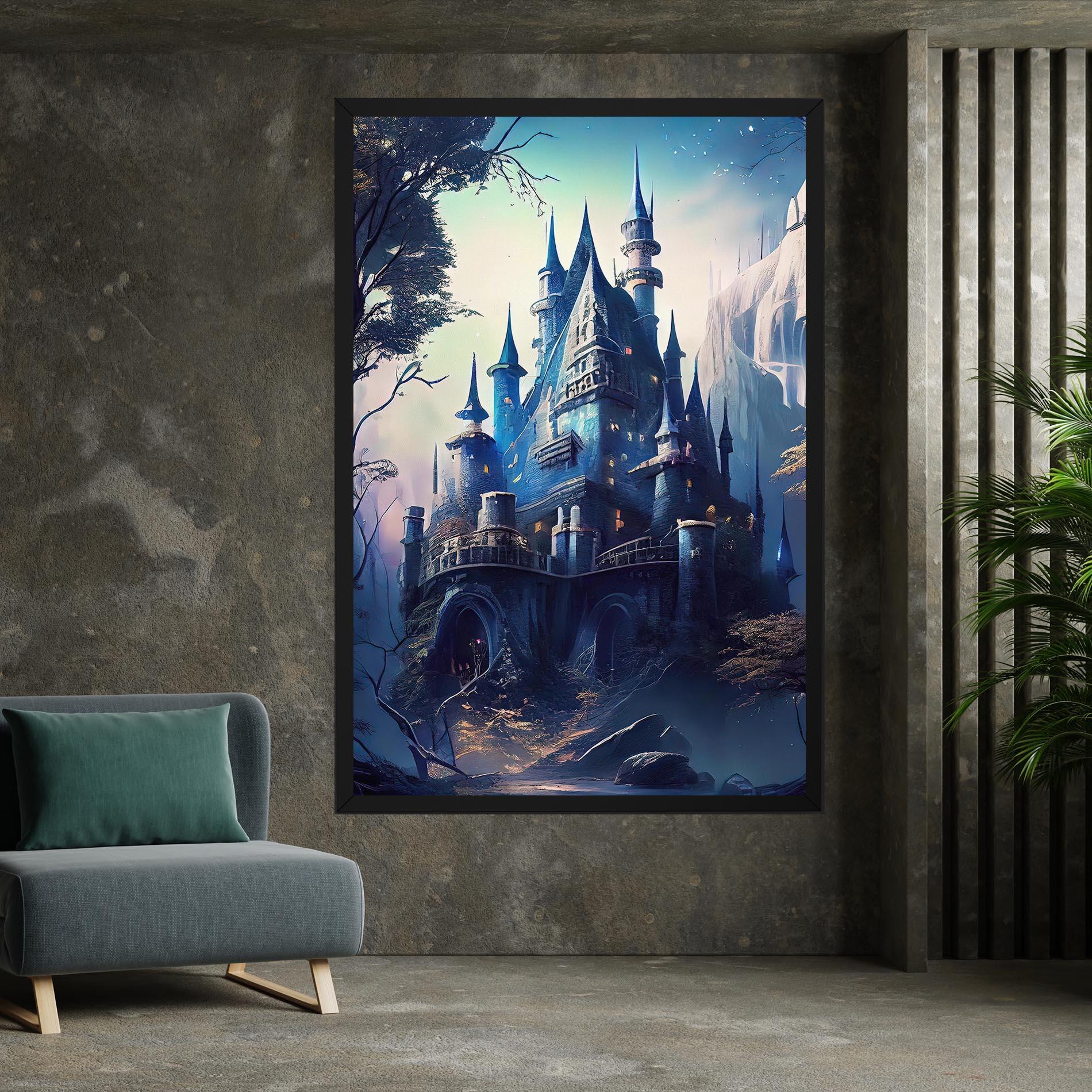 Leinwandbild Blue Art Castle mockup 7