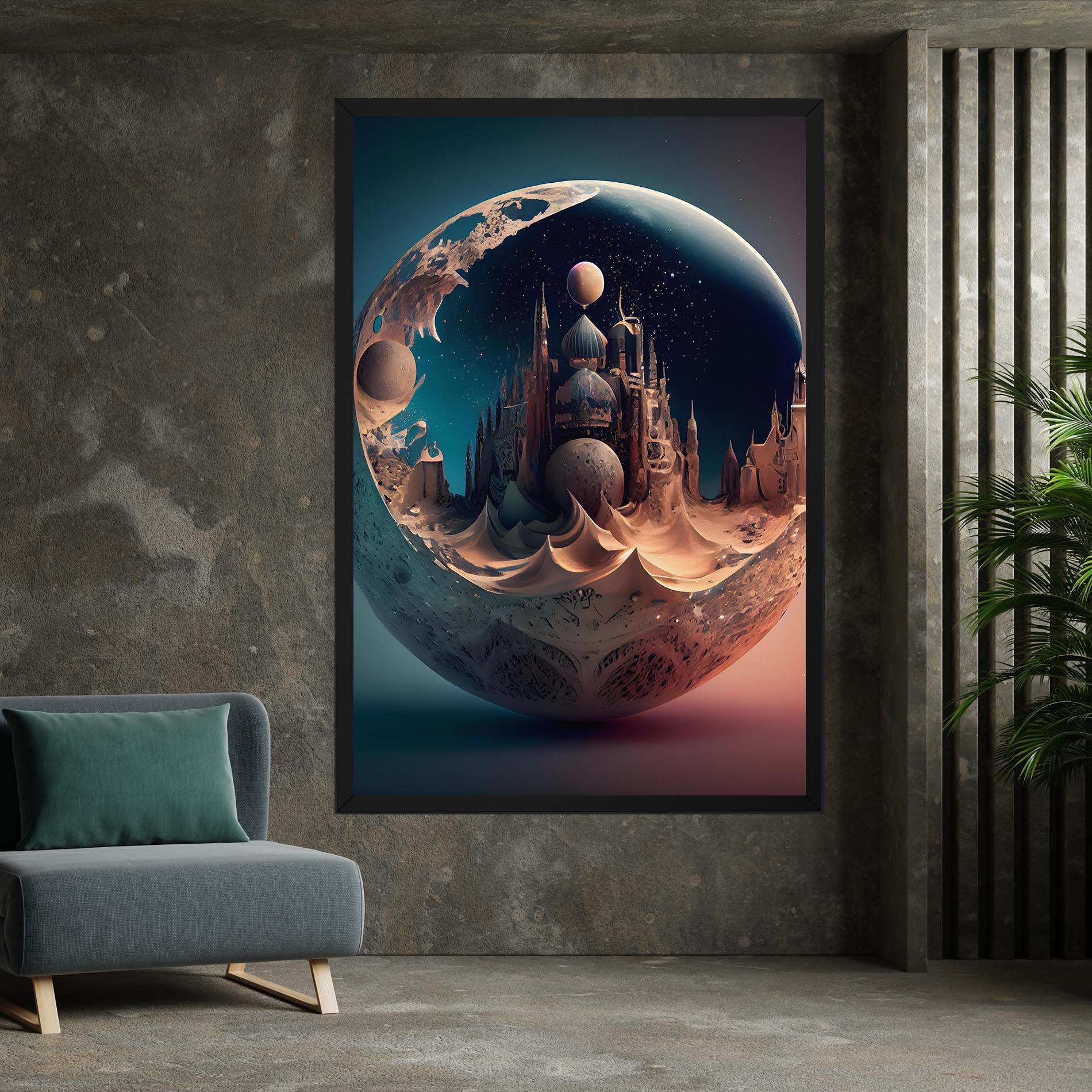 Leinwandbild Fantasy Planet Castle mockup 7