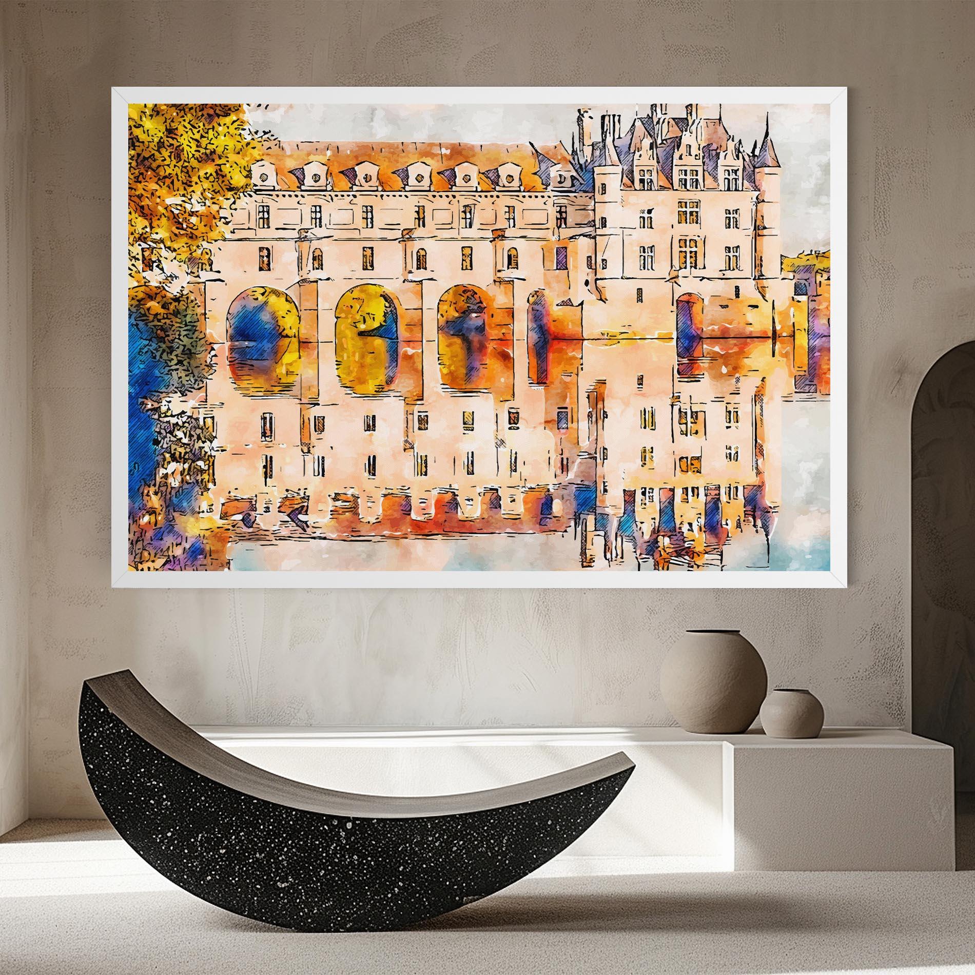 Leinwandbild Blue Orange Castle mockup 8