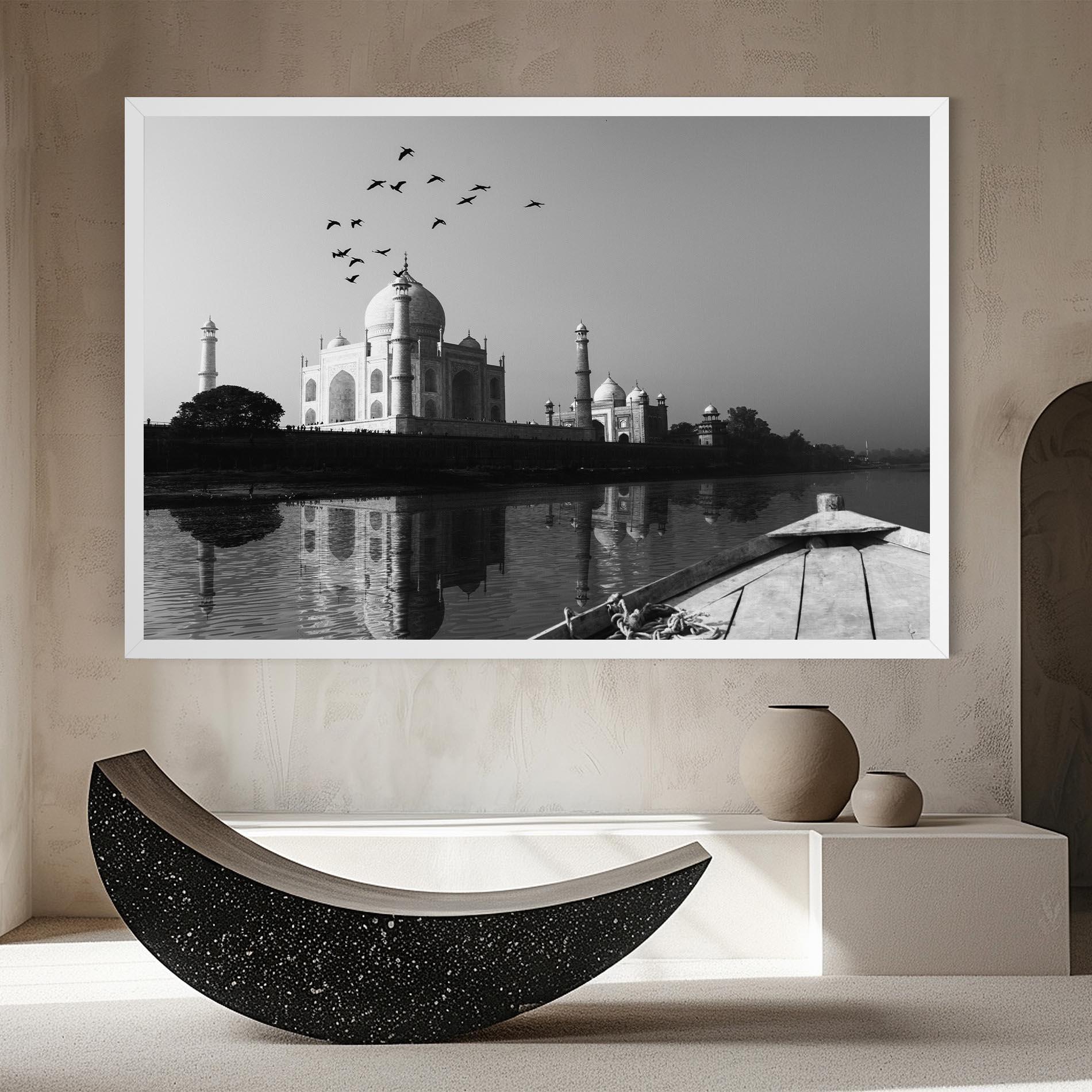 Leinwandbild Taj Mahal Reflected mockup 8