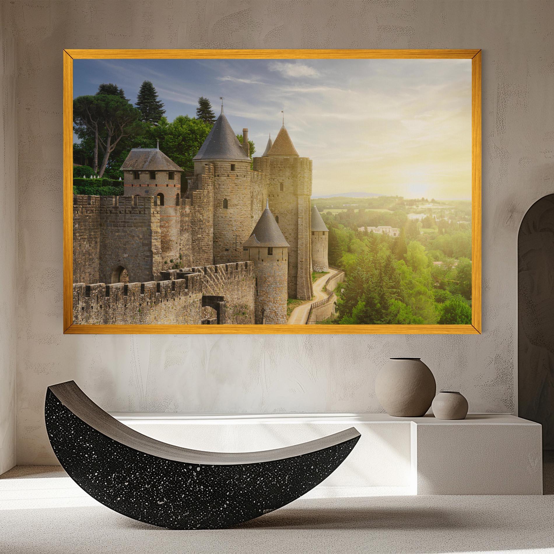 Leinwandbild Carcassonne France mockup 8