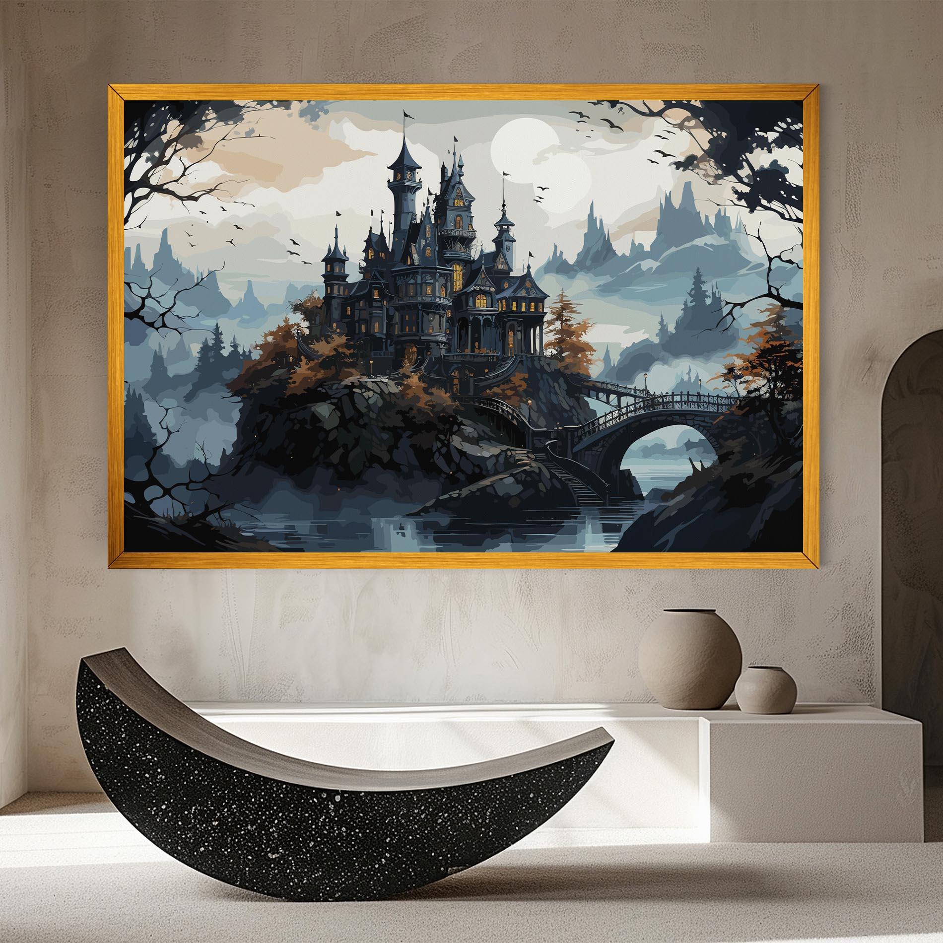 Leinwandbild Grey Big Castle mockup 8