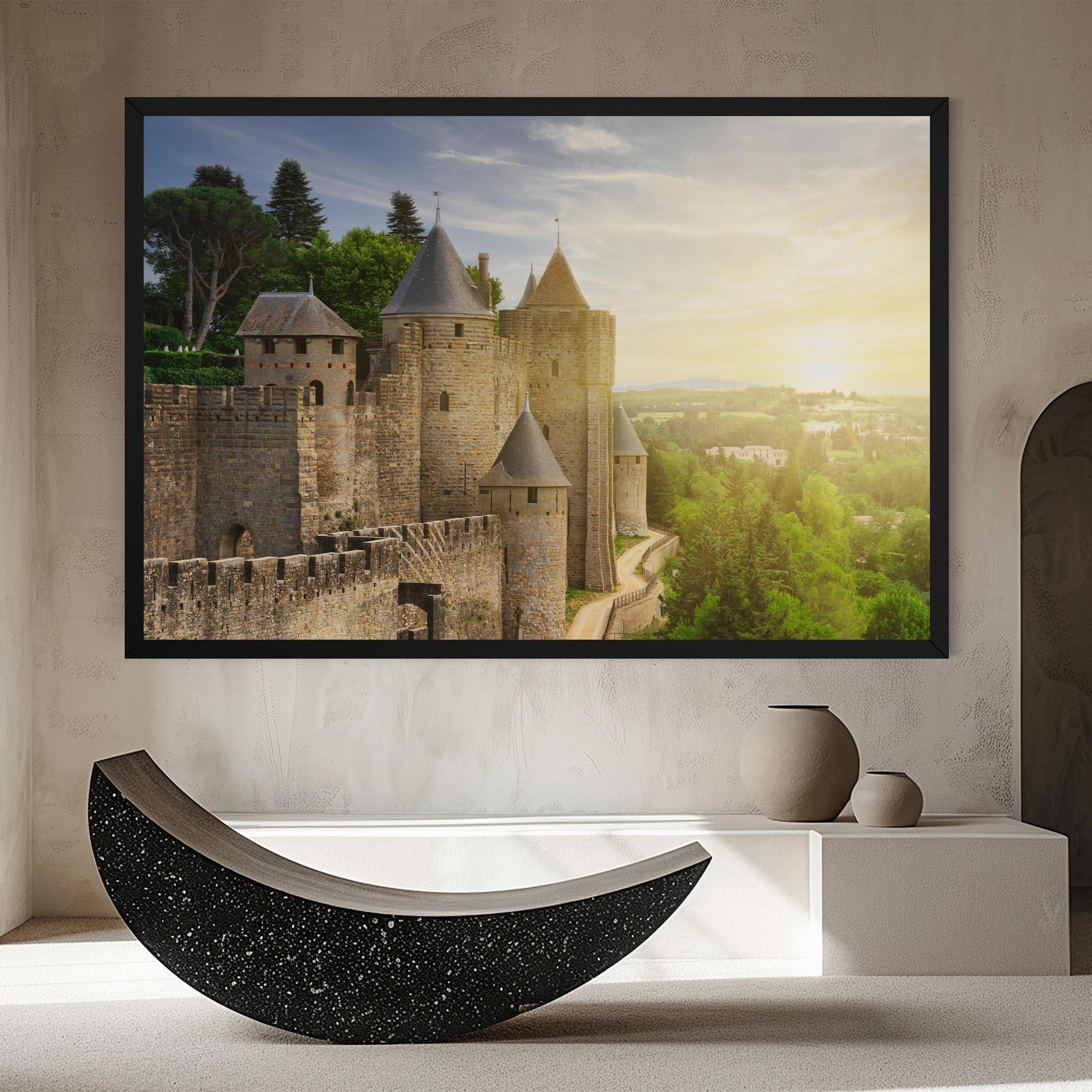 Leinwandbild Carcassonne France mockup 8