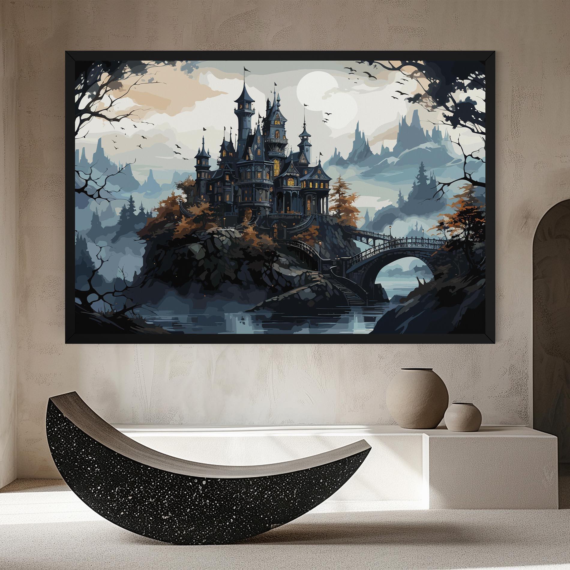 Leinwandbild Grey Big Castle mockup 8