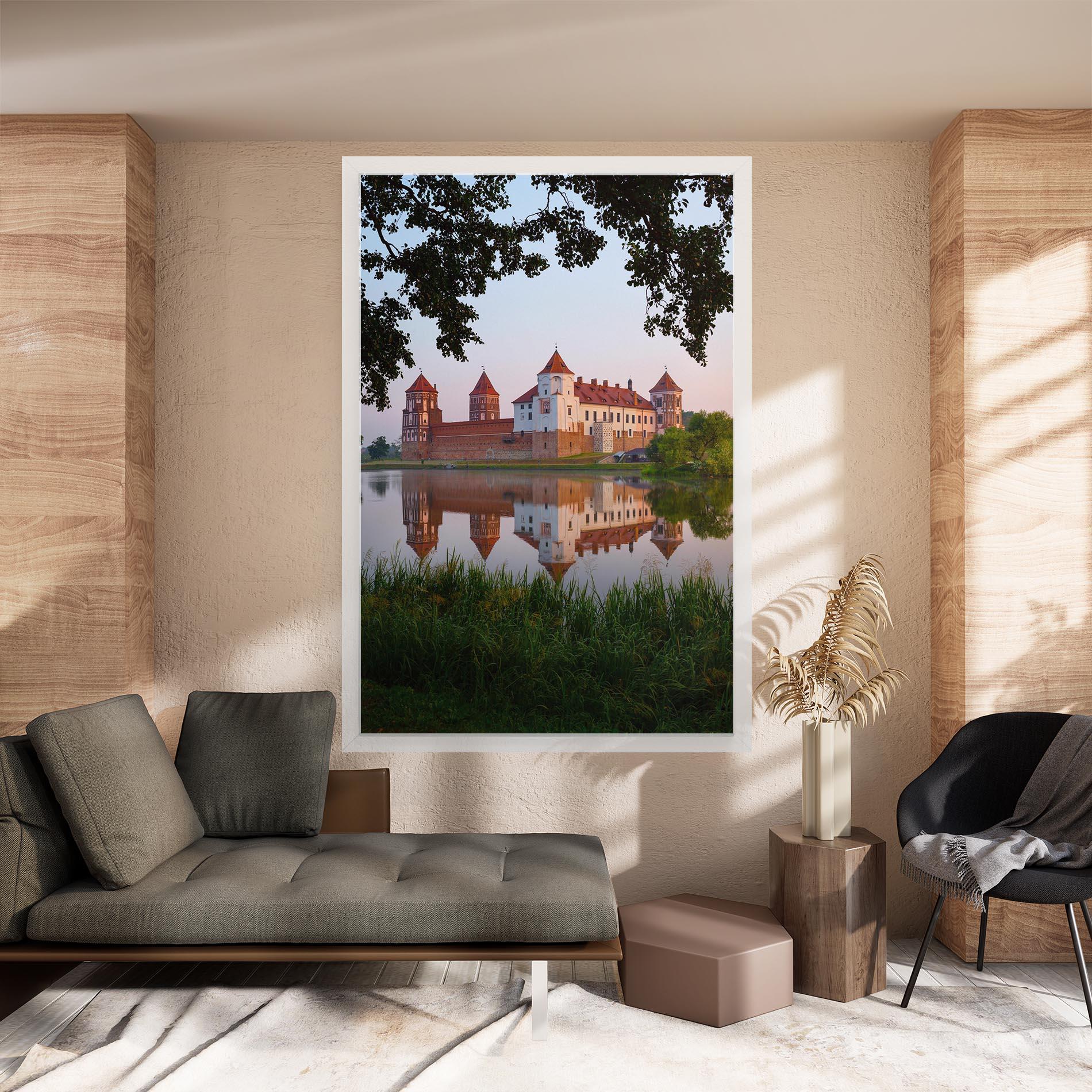 Leinwandbild Ancient Castle Morning mockup 8