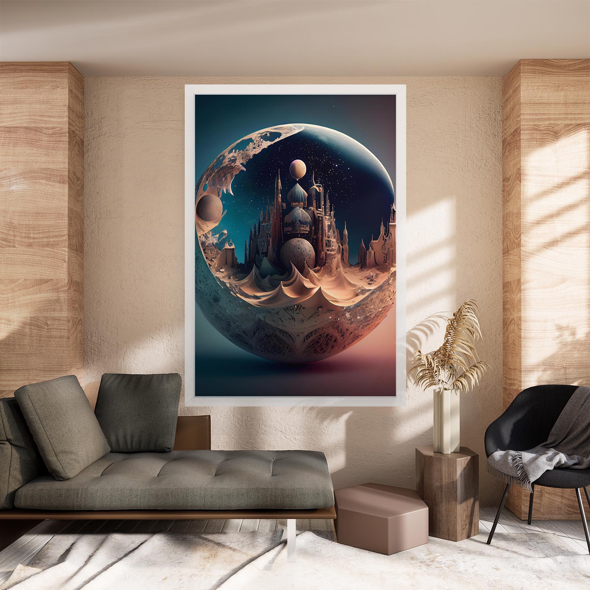 Leinwandbild Fantasy Planet Castle mockup 8