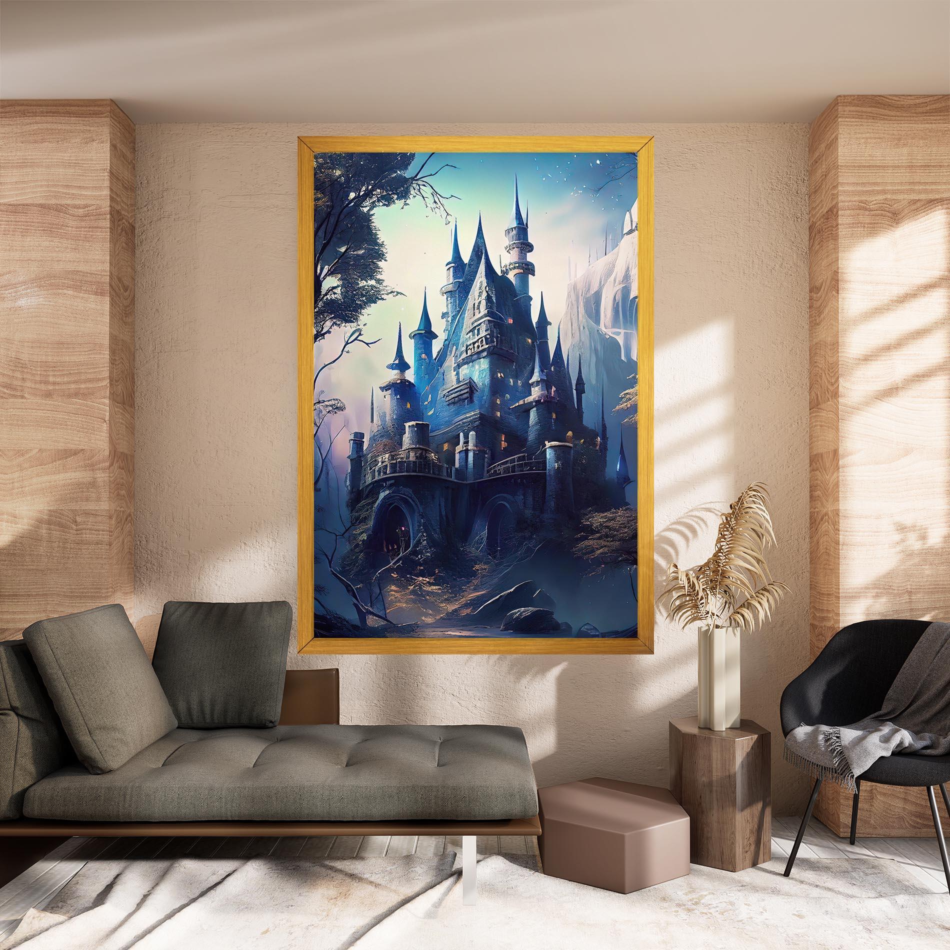 Leinwandbild Blue Art Castle mockup 8
