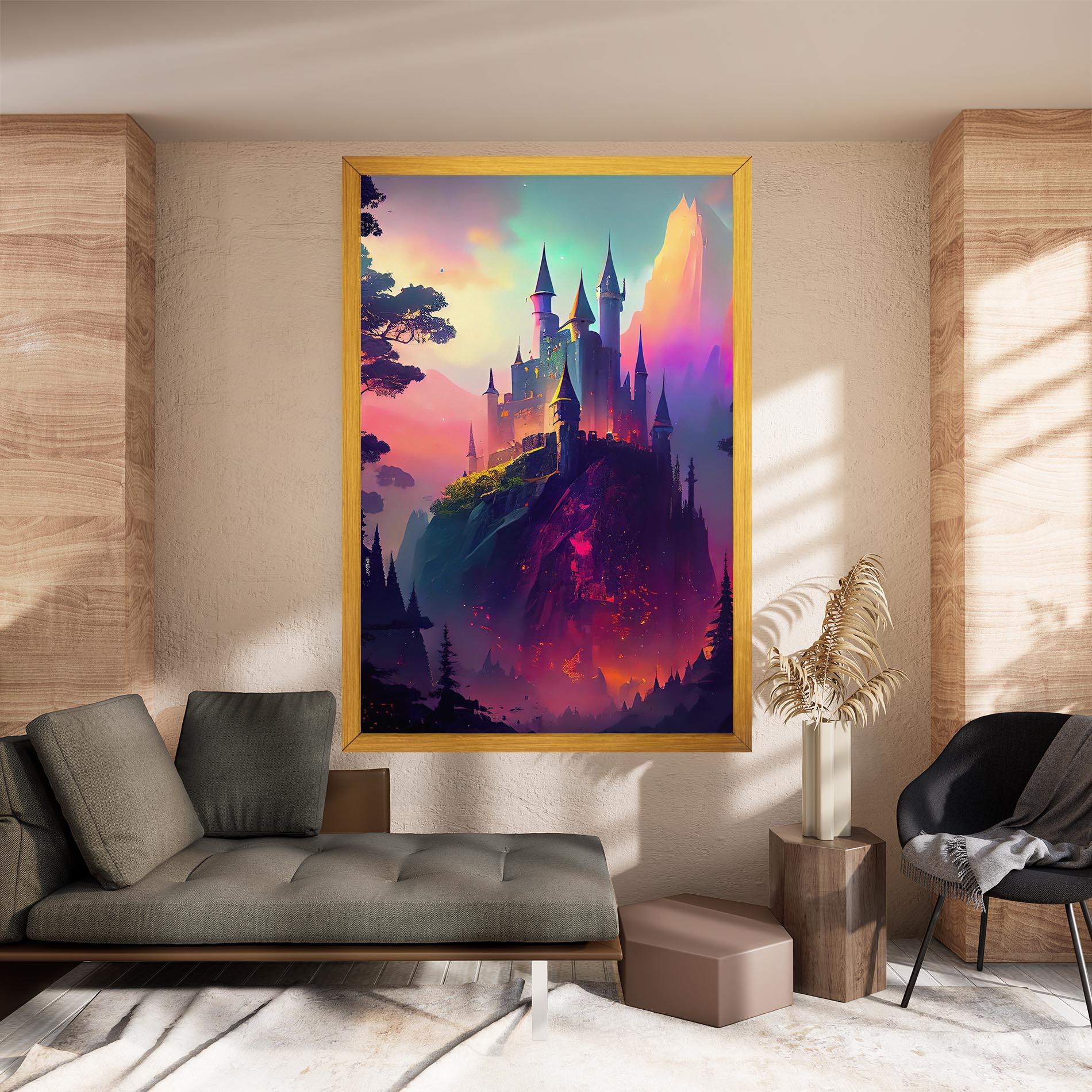 Leinwandbild Purple Orange Castle mockup 8