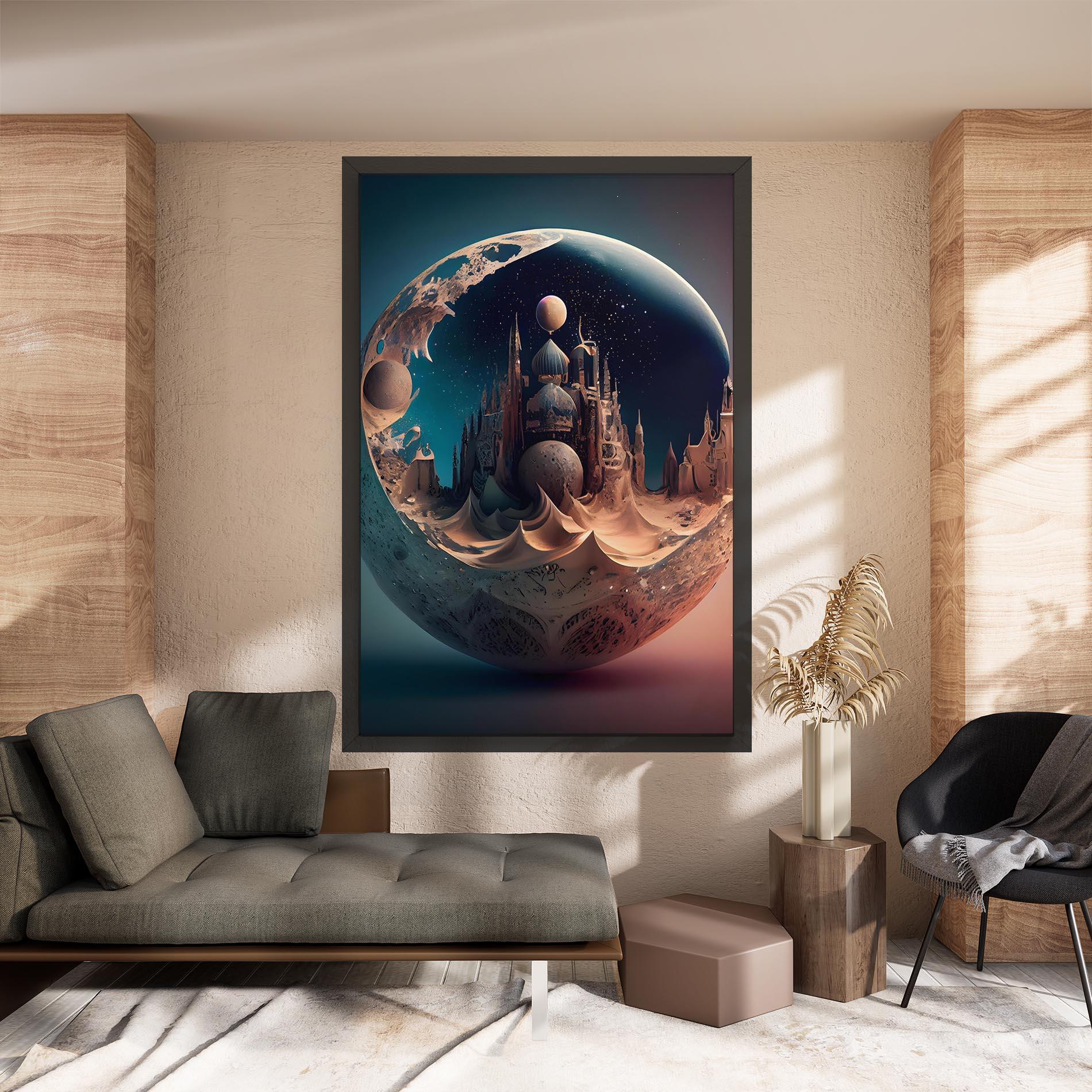 Leinwandbild Fantasy Planet Castle mockup 8