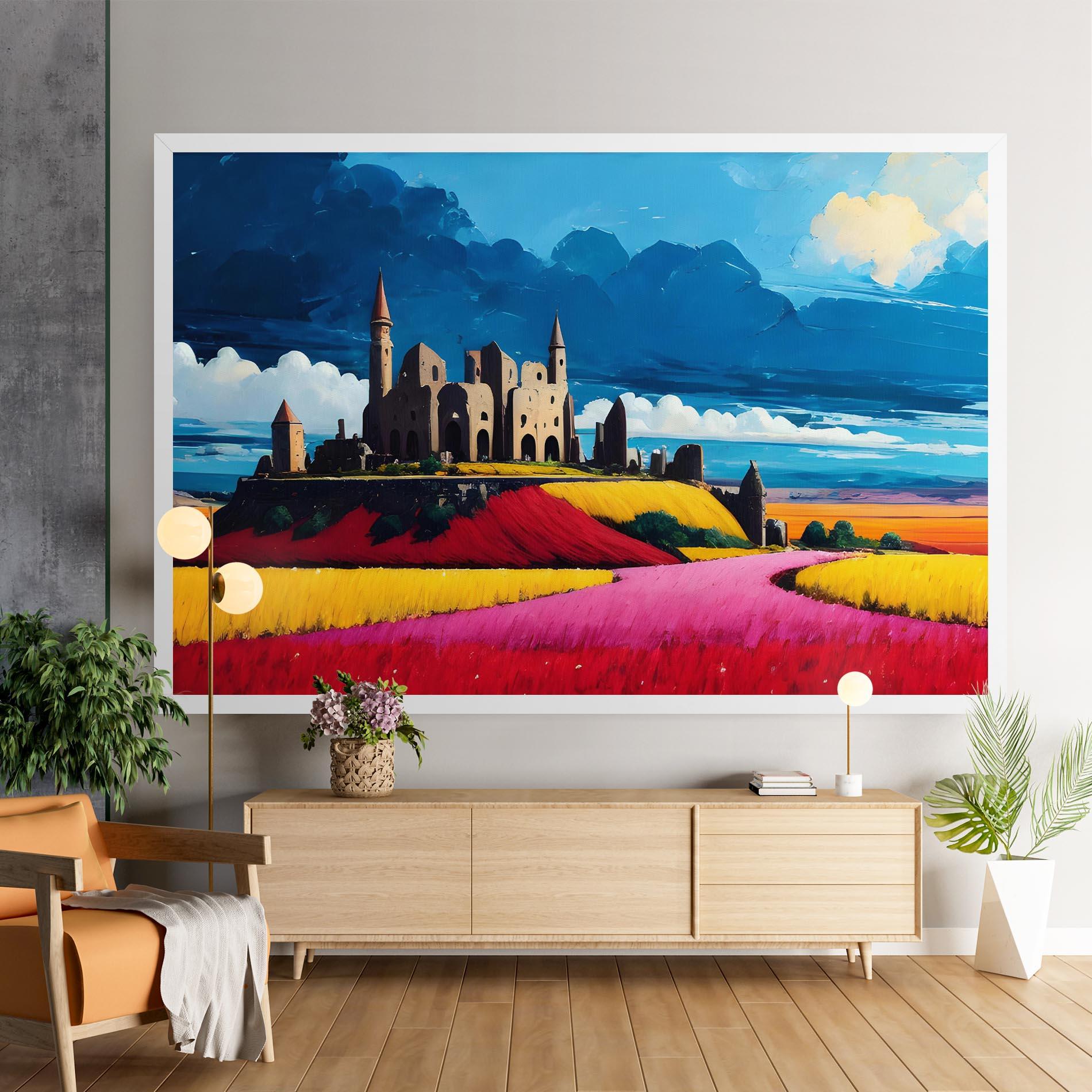 Leinwandbild Antique Building Art mockup 9