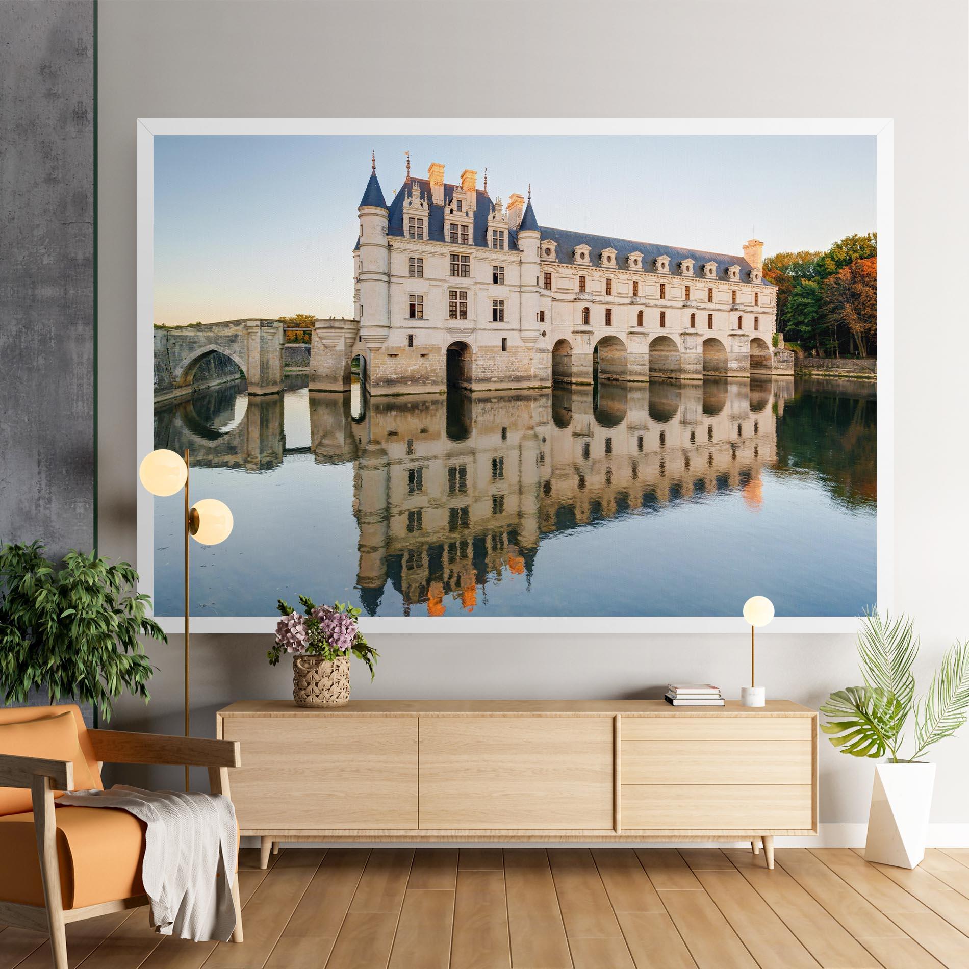 Leinwandbild Chateau Chenonceau Castle mockup 9