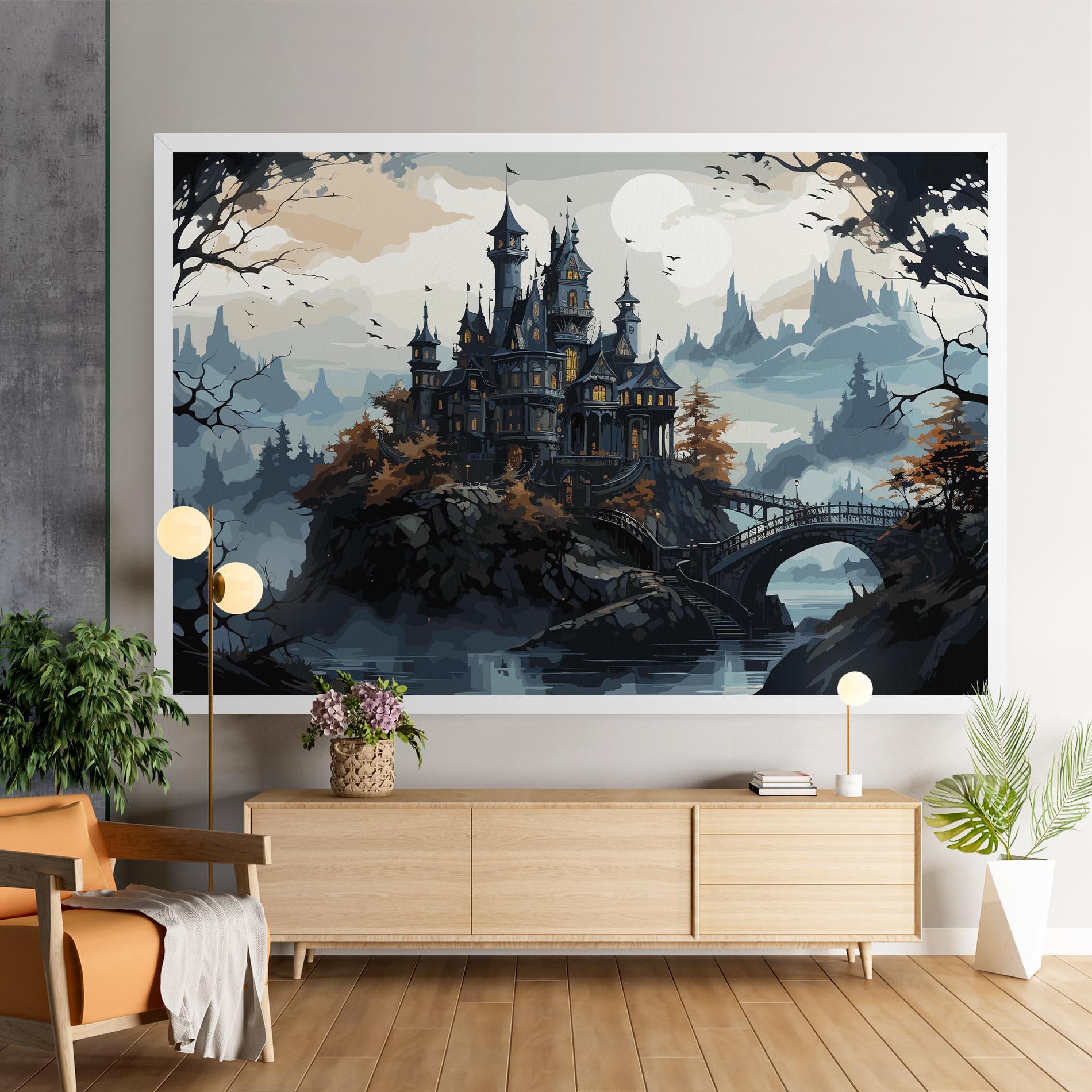 Leinwandbild Grey Big Castle mockup 9
