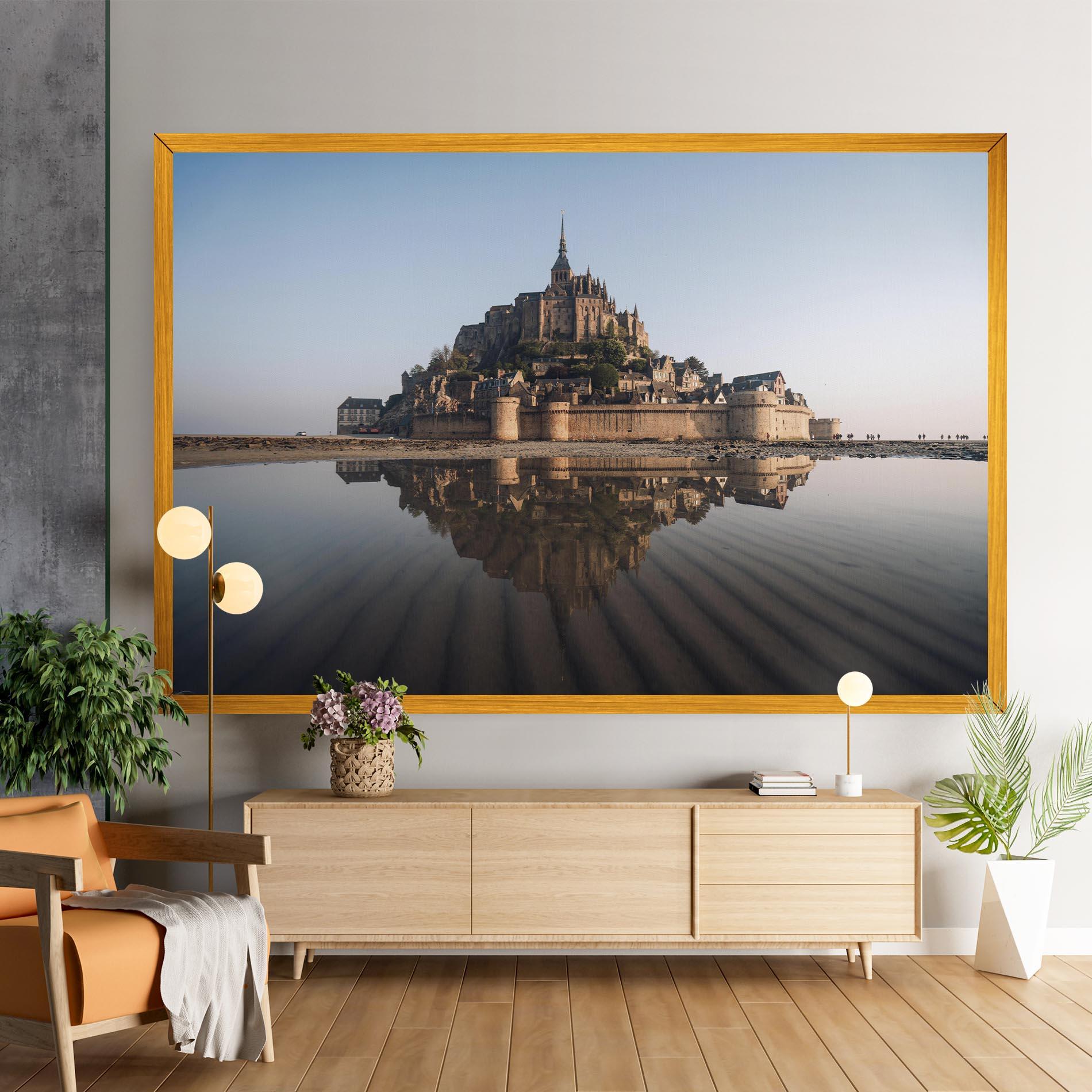 Leinwandbild Castle Reflection mockup 9