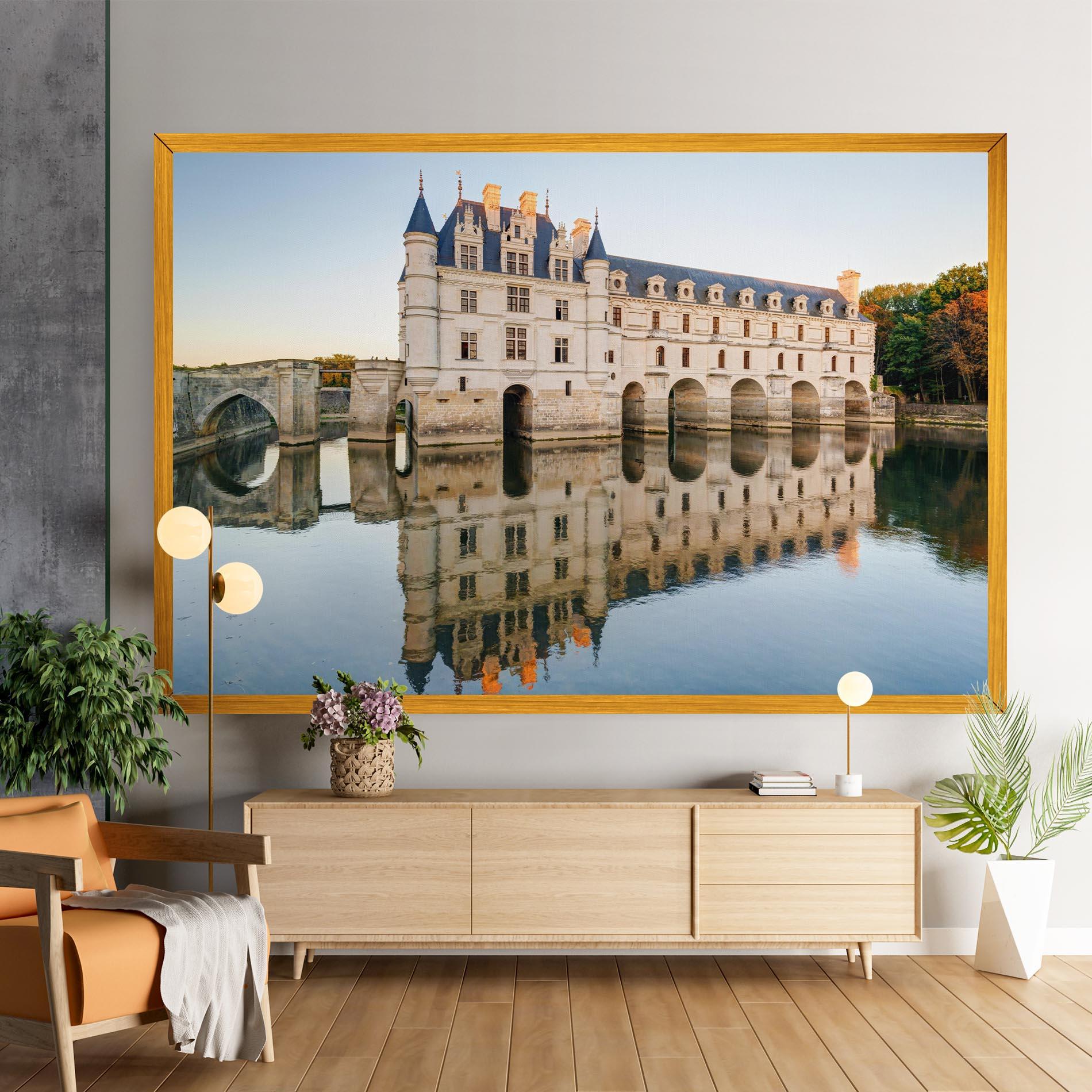 Leinwandbild Chateau Chenonceau Castle mockup 9