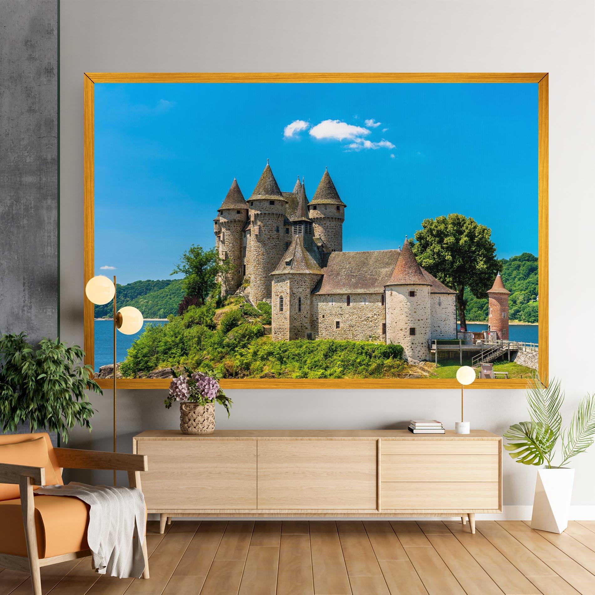 Leinwandbild Medieval Castle France mockup 9