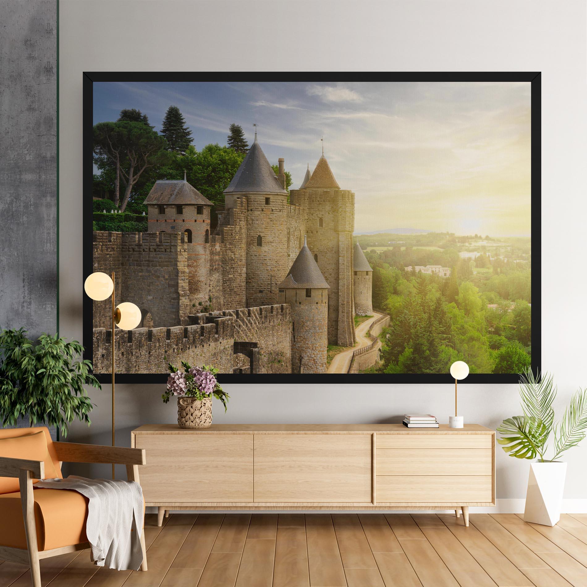 Leinwandbild Carcassonne France mockup 9