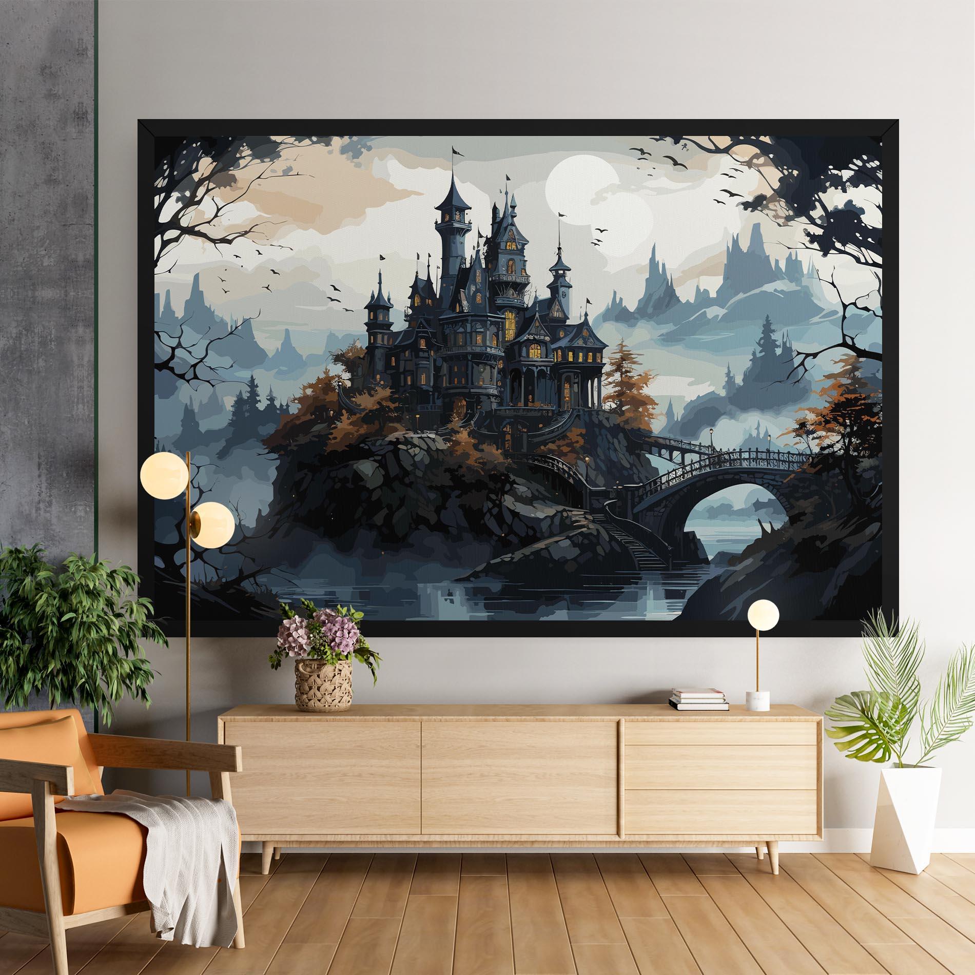 Leinwandbild Grey Big Castle mockup 9