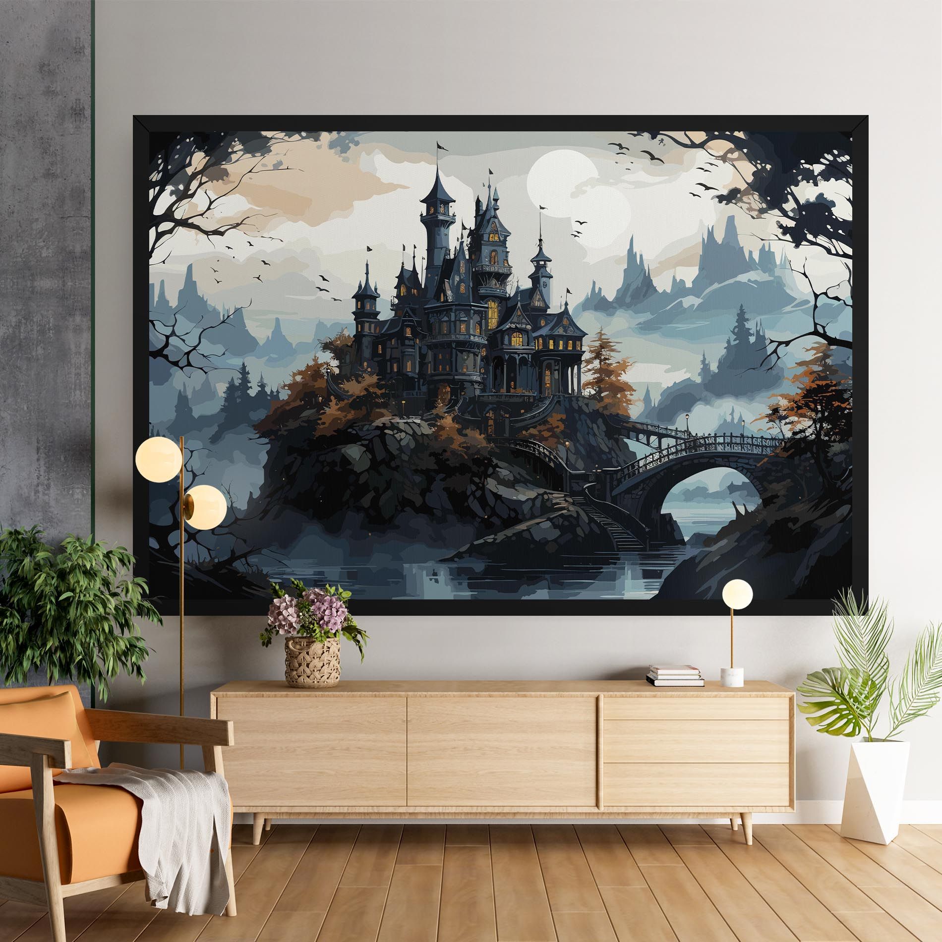 Grey Big Castle mockup 9