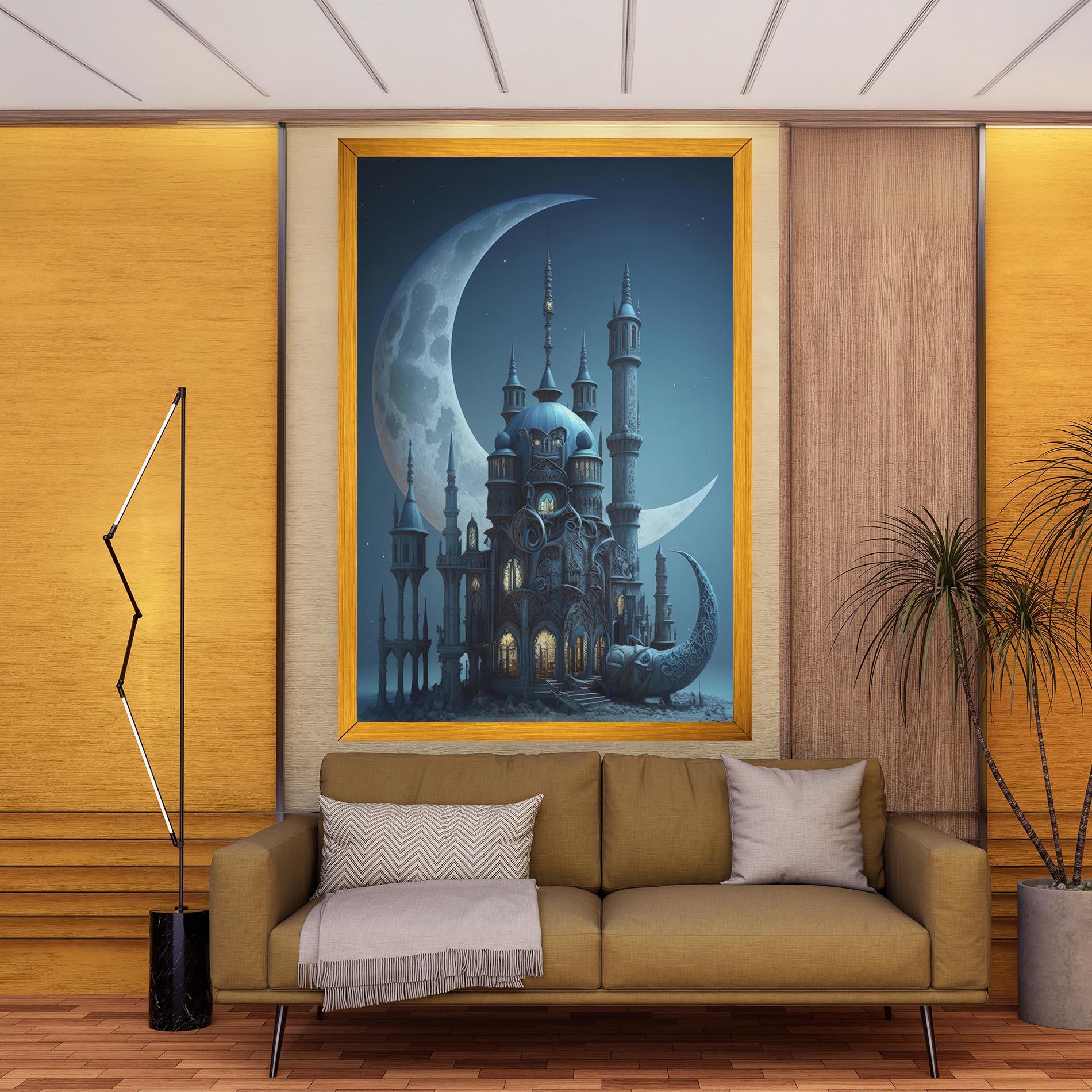 Leinwandbild Mosque Moon mockup 9