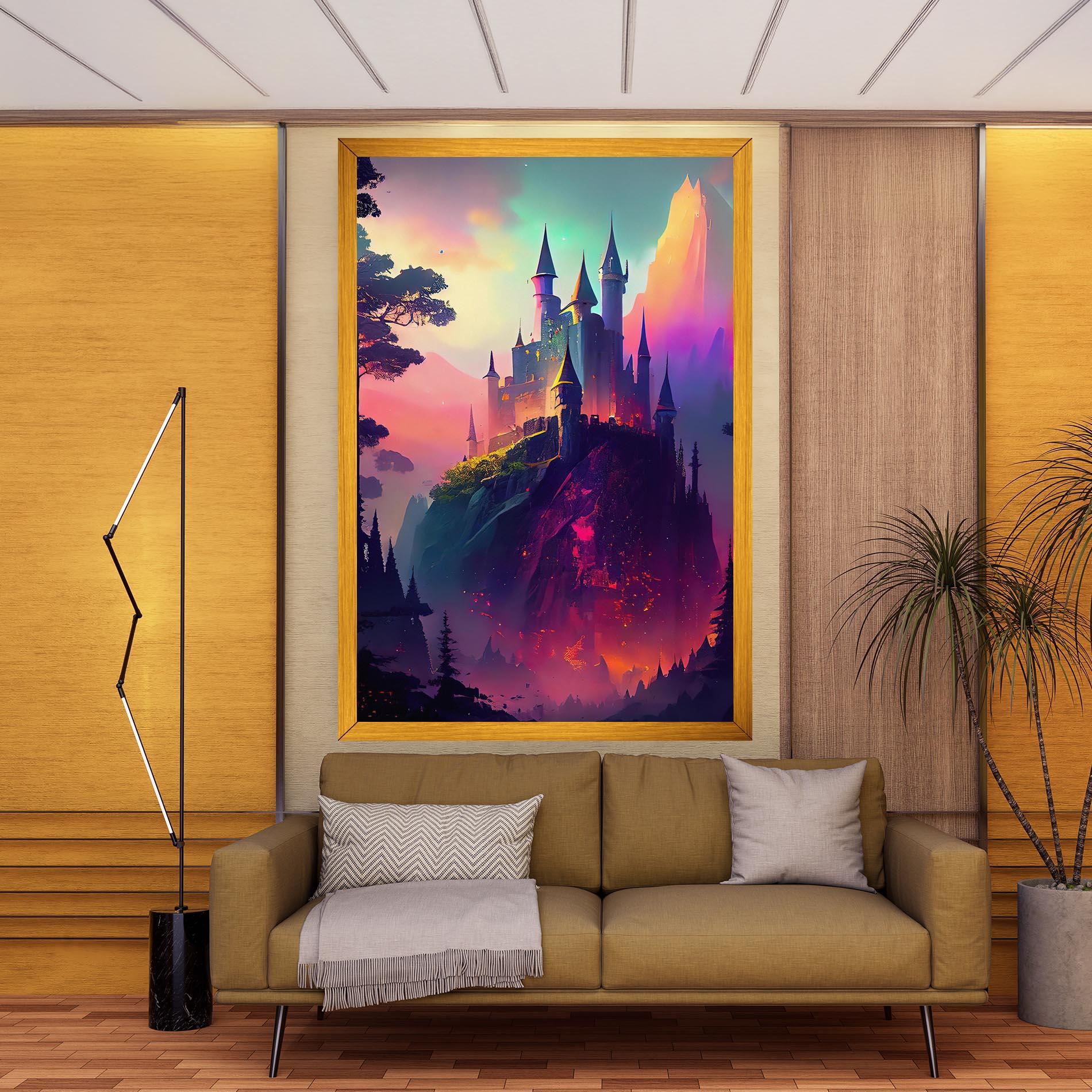 Leinwandbild Purple Orange Castle mockup 9