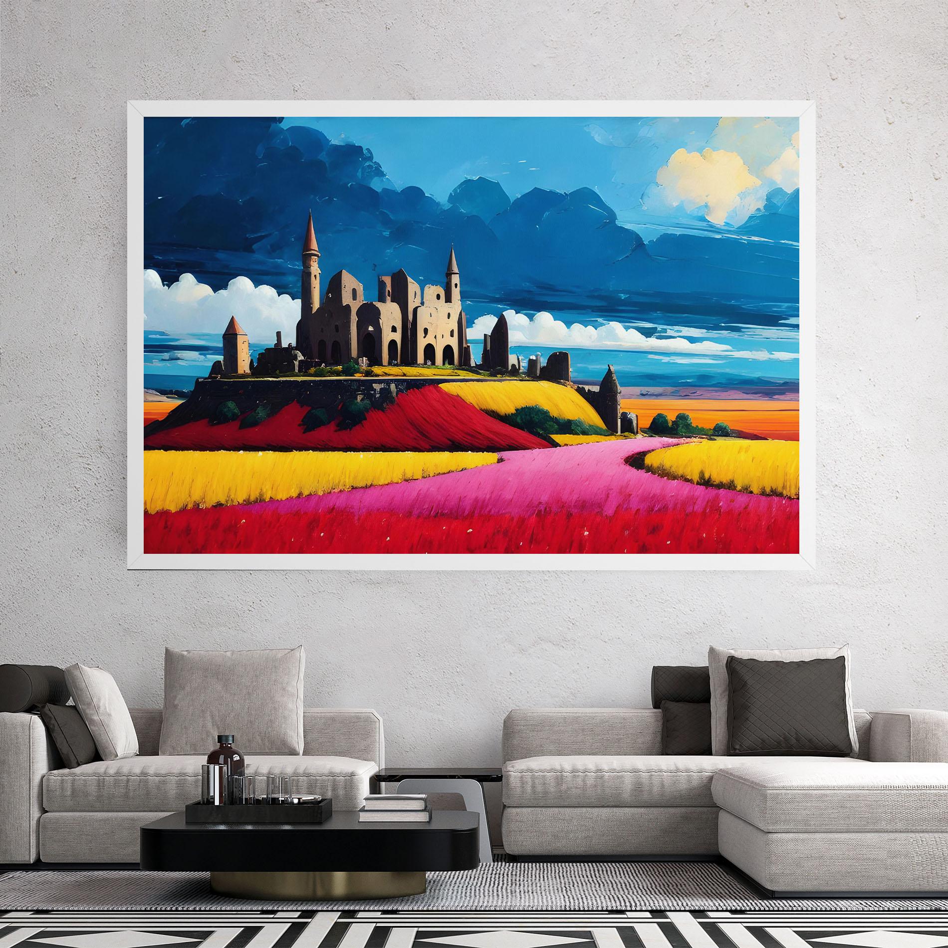 Leinwandbild Antique Building Art mockup 2