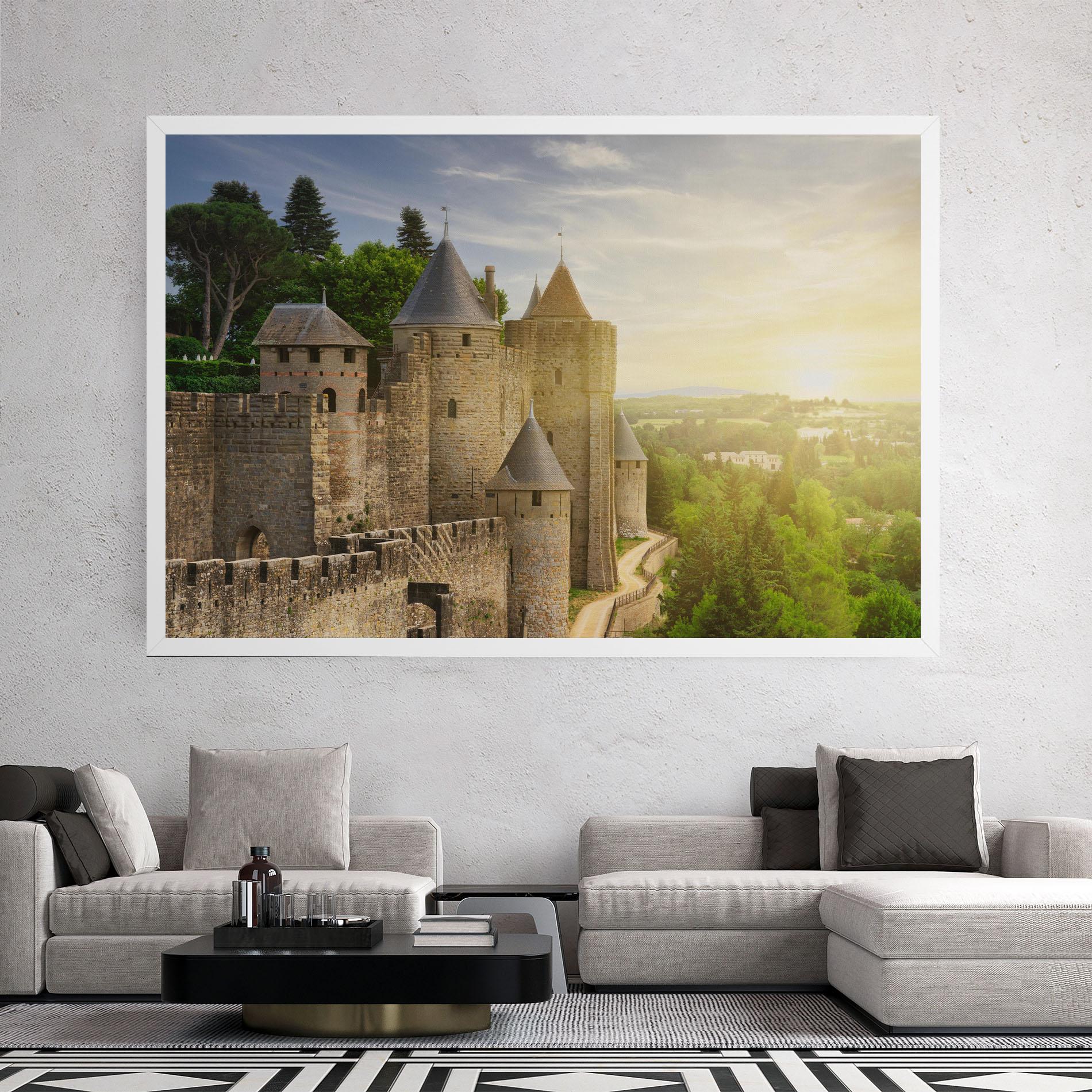 Leinwandbild Carcassonne France mockup 2