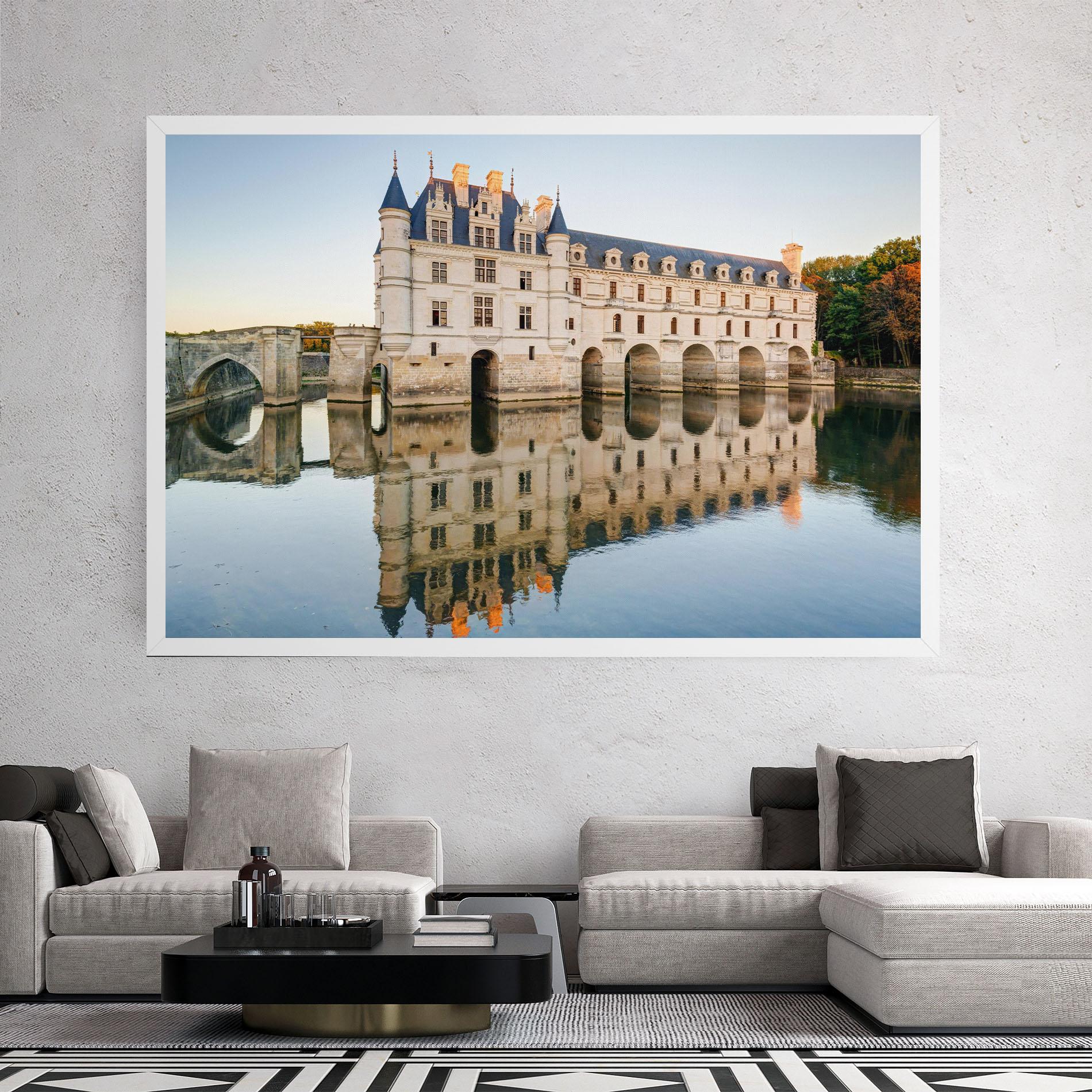 Leinwandbild Chateau Chenonceau Castle mockup 2