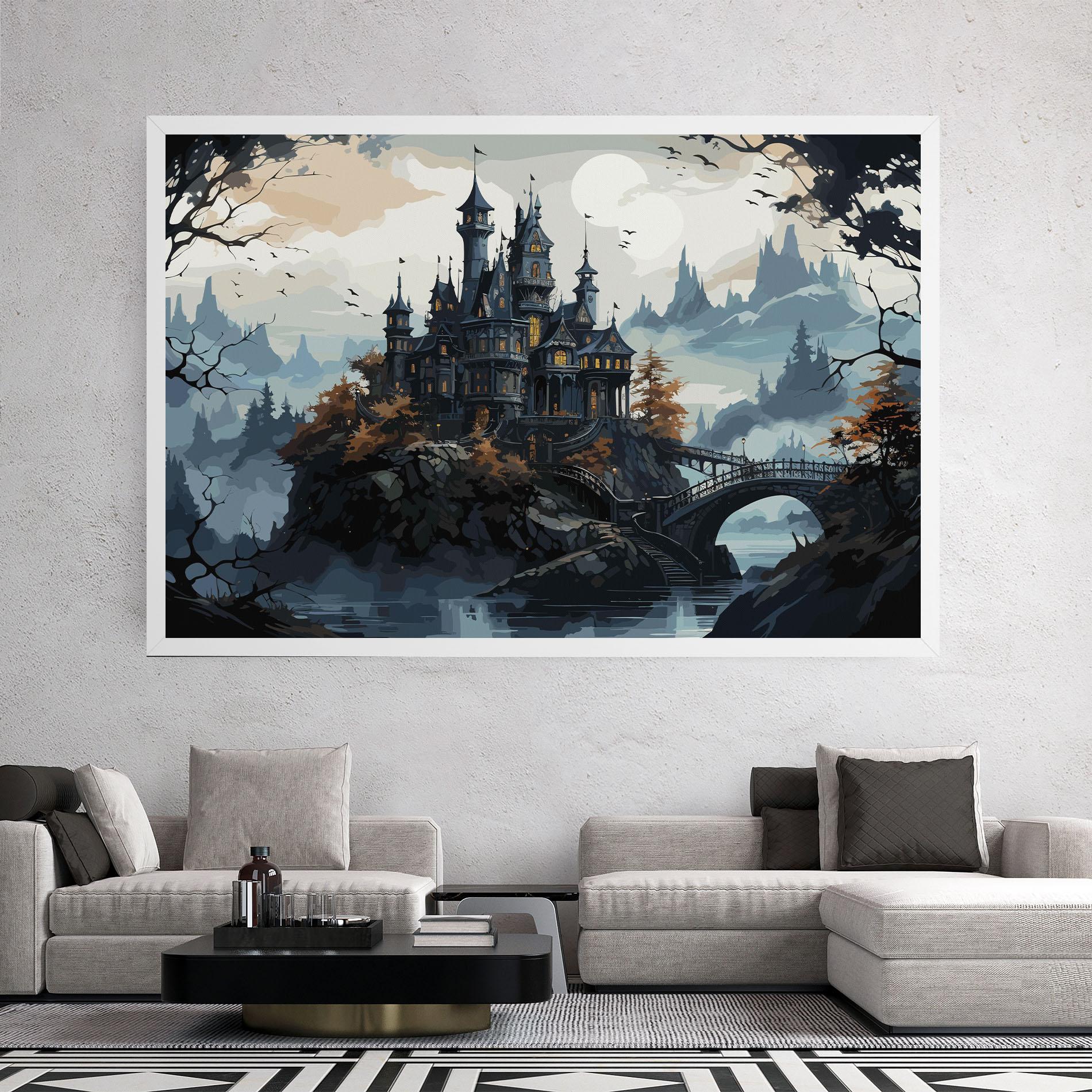 Leinwandbild Grey Big Castle mockup 2