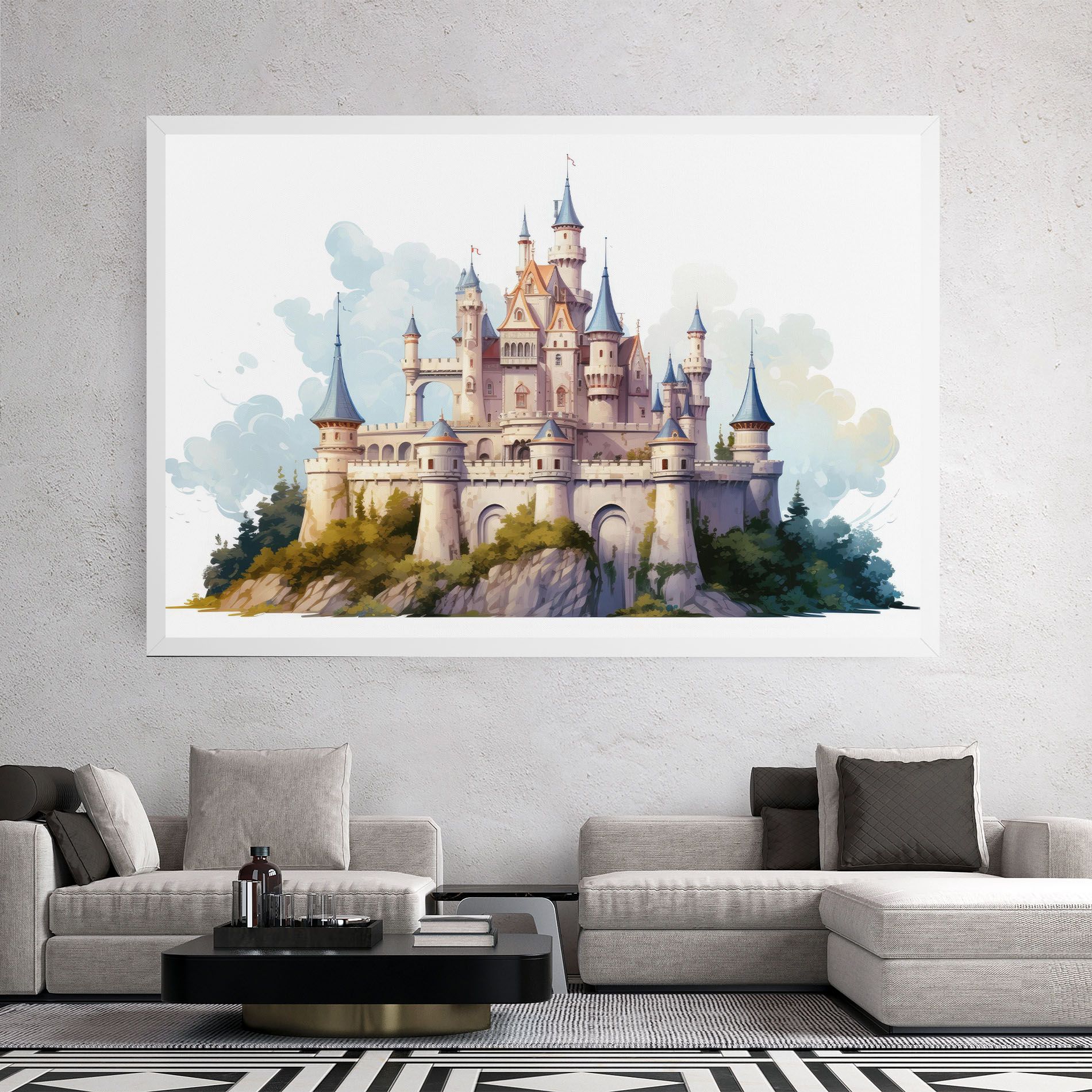 Illustration Castle mockup 2