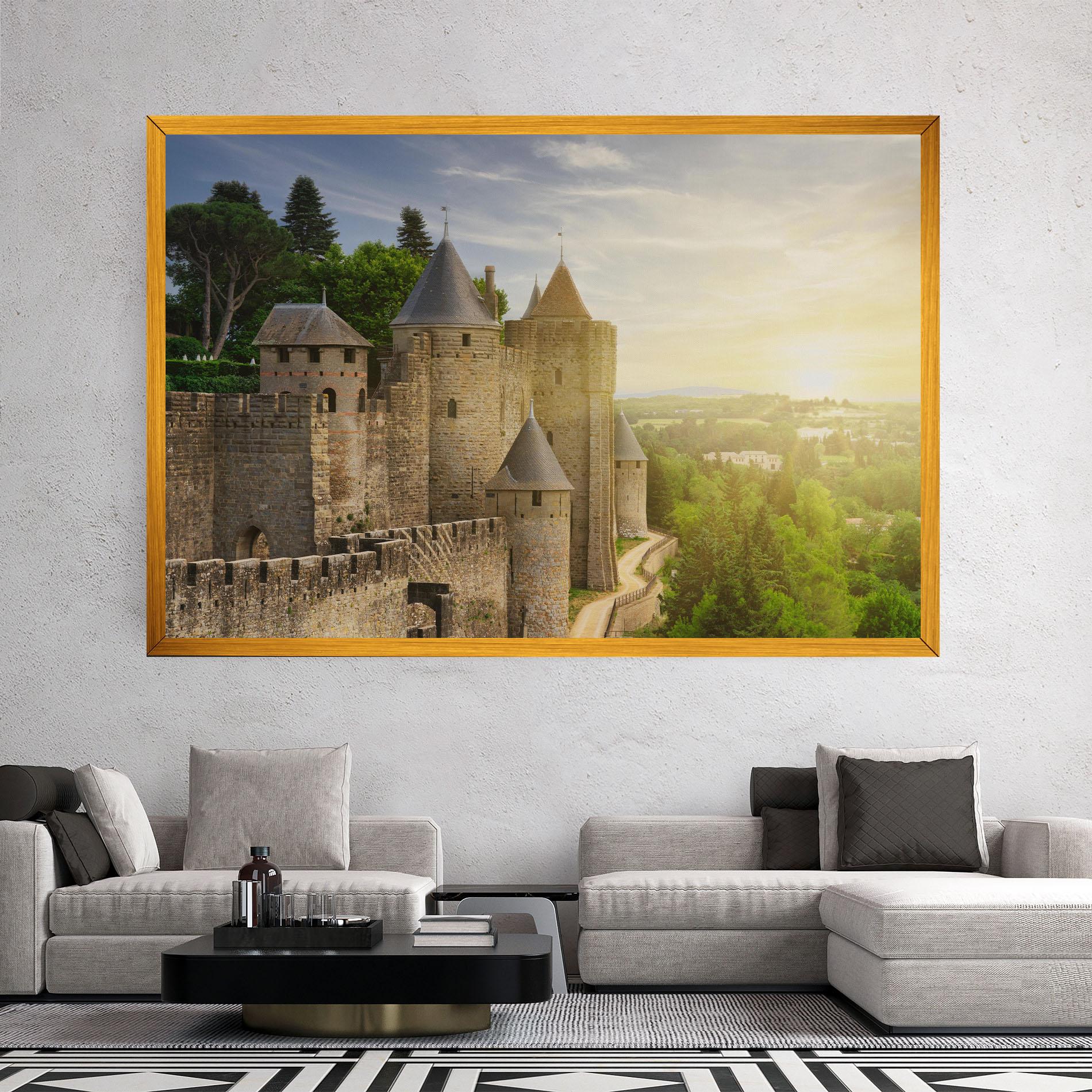 Leinwandbild Carcassonne France mockup 2