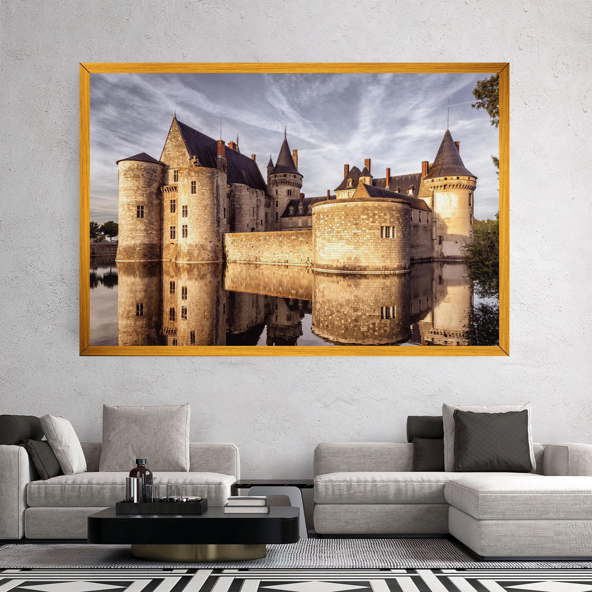 Leinwandbild Chateau Castle mockup 2