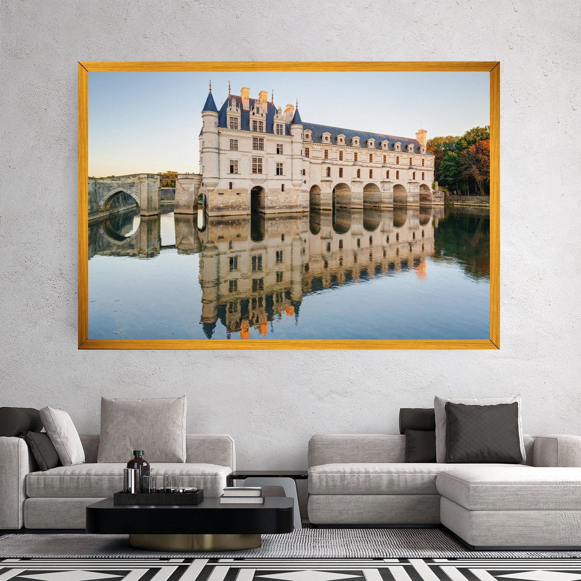Leinwandbild Chateau Chenonceau Castle mockup 2