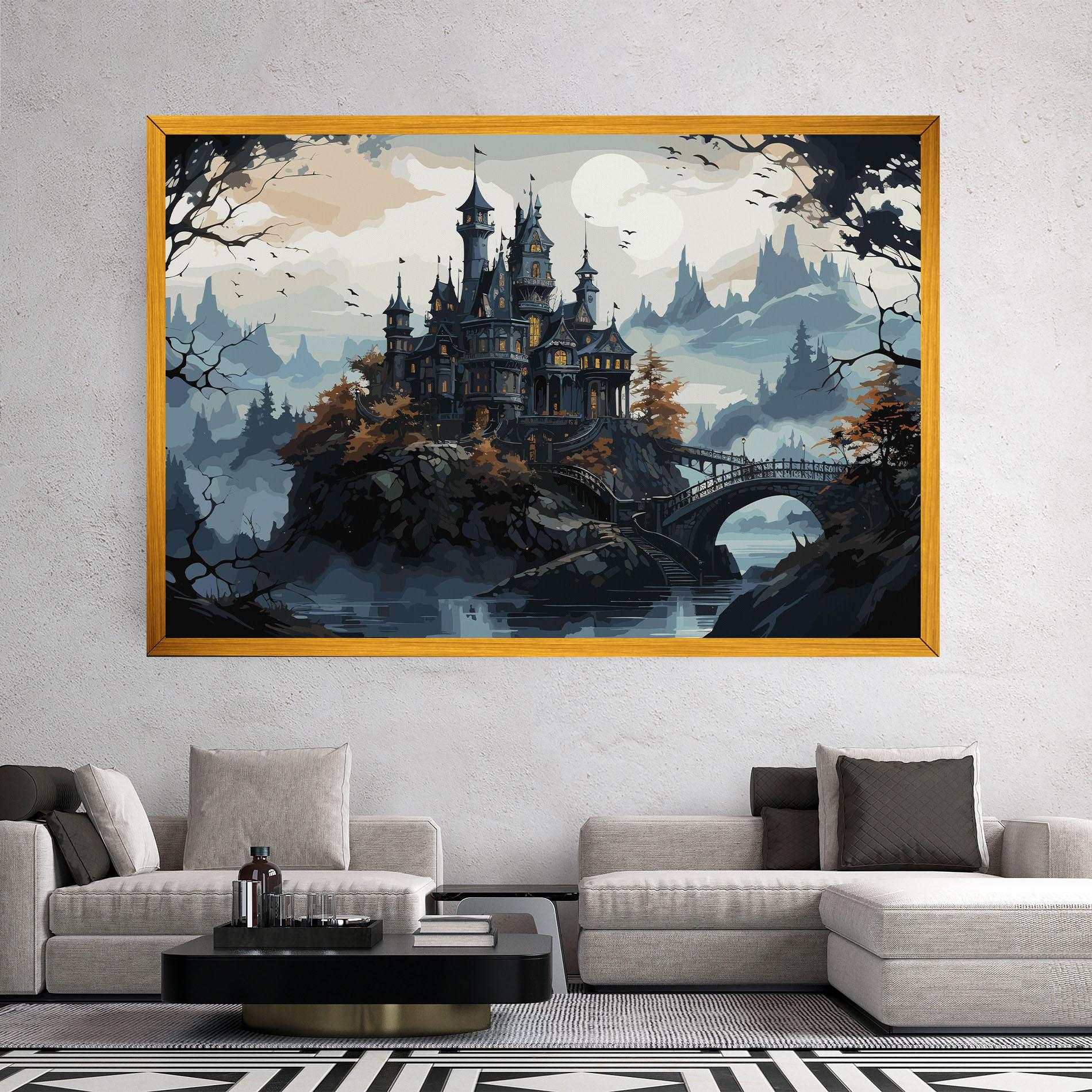 Leinwandbild Grey Big Castle mockup 2