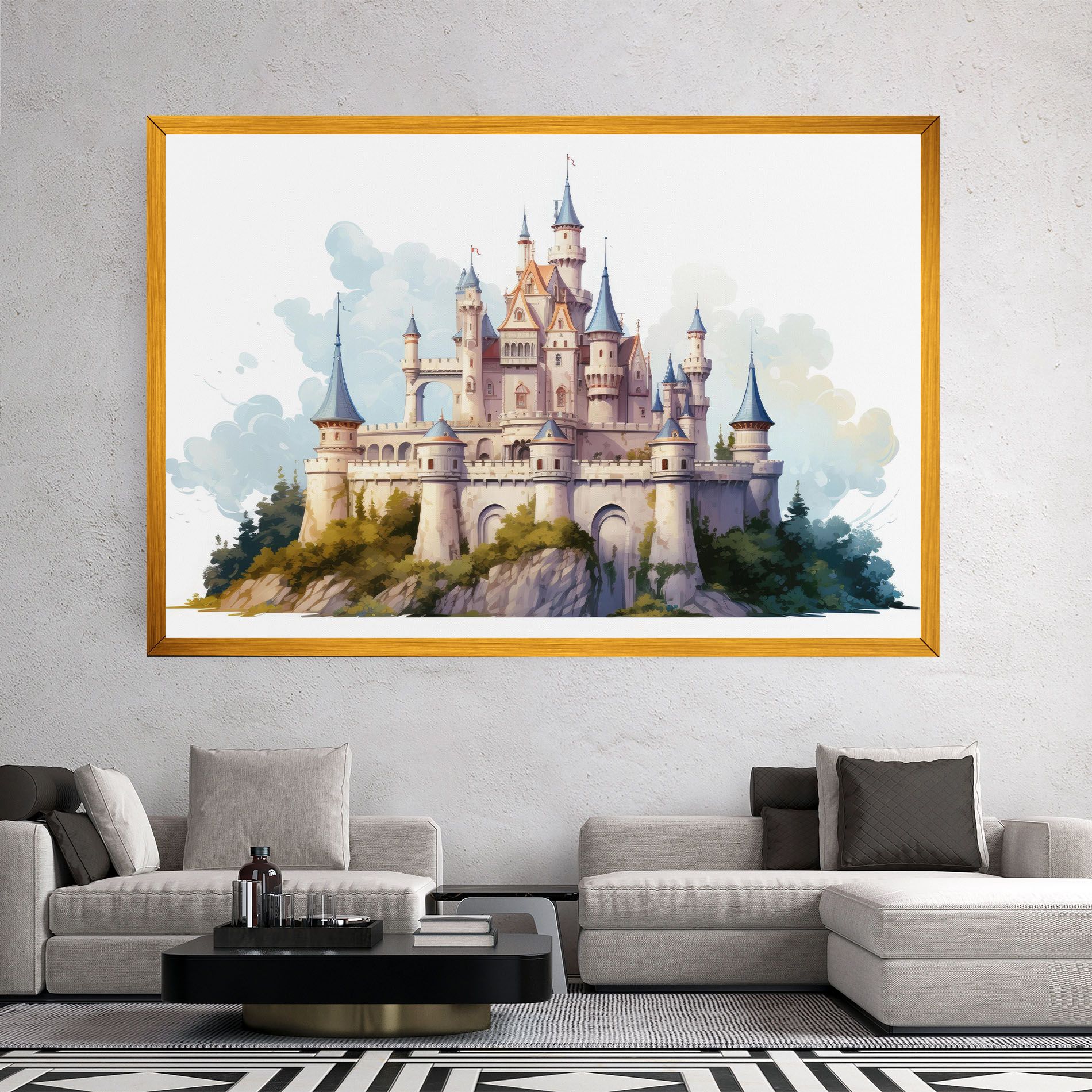Illustration Castle mockup 2