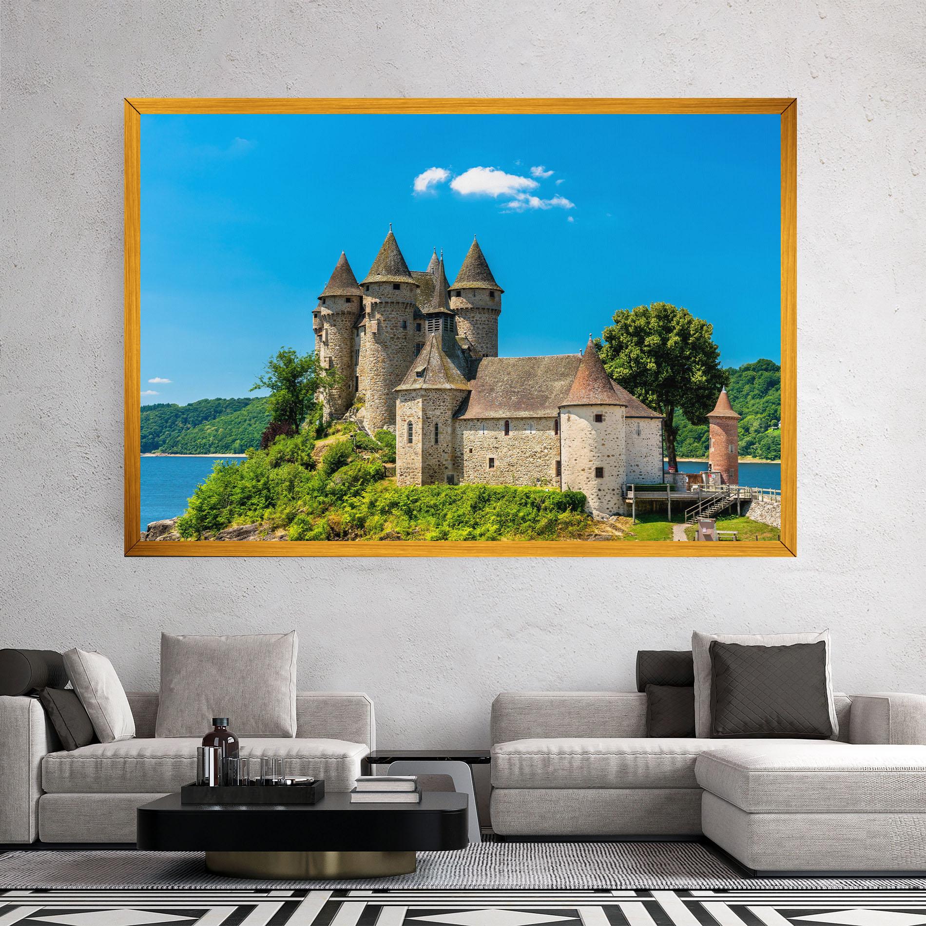 Leinwandbild Medieval Castle France mockup 2
