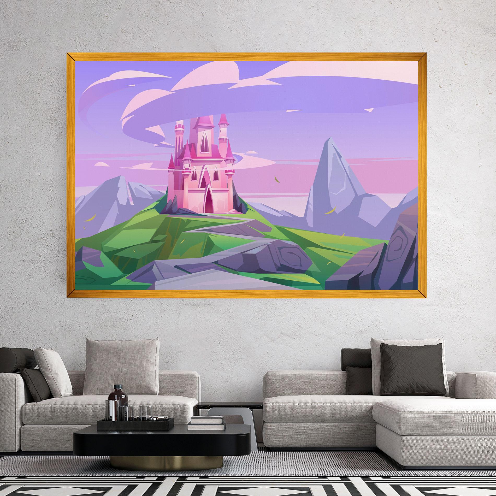 Leinwandbild Pink Castle mockup 2