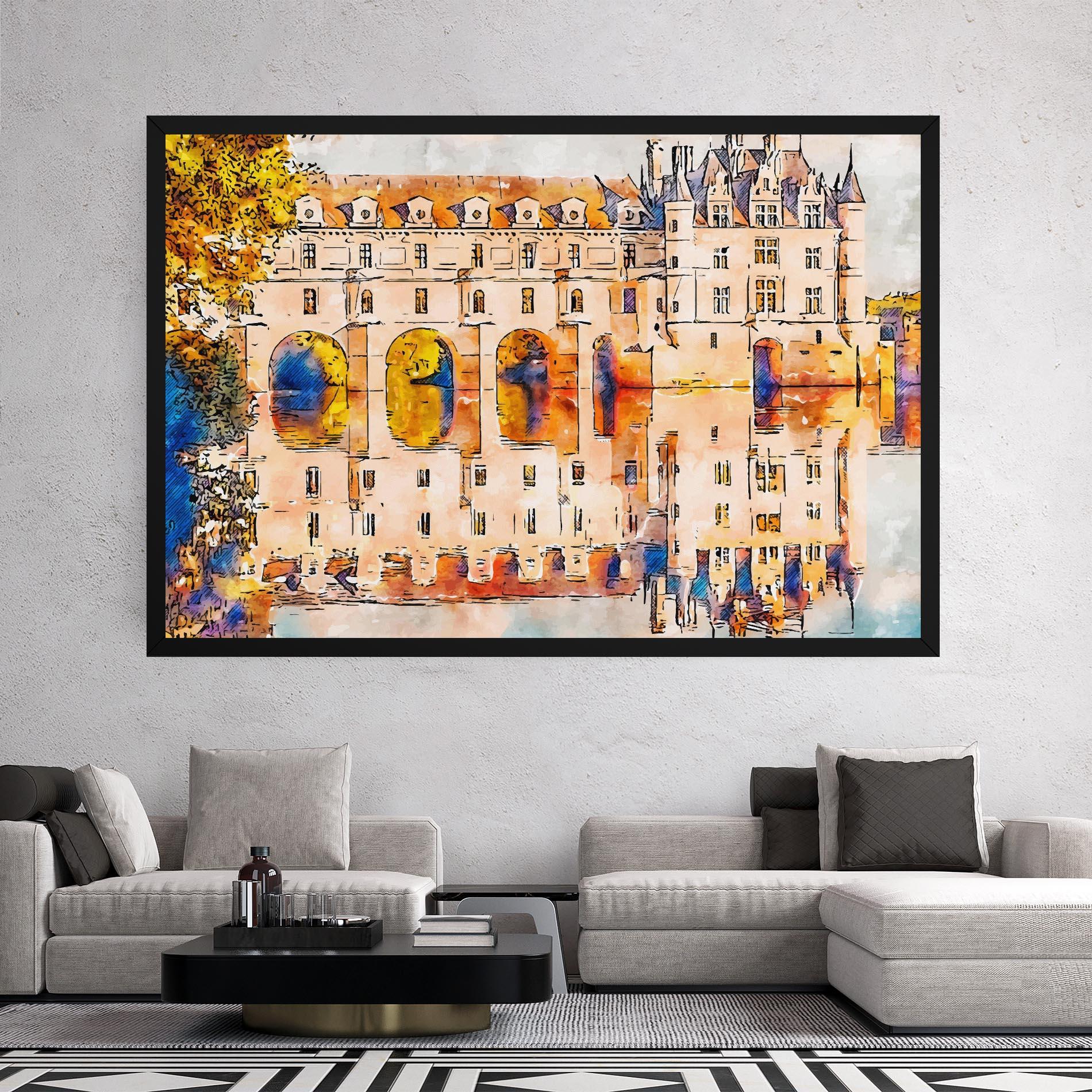 Leinwandbild Blue Orange Castle mockup 2