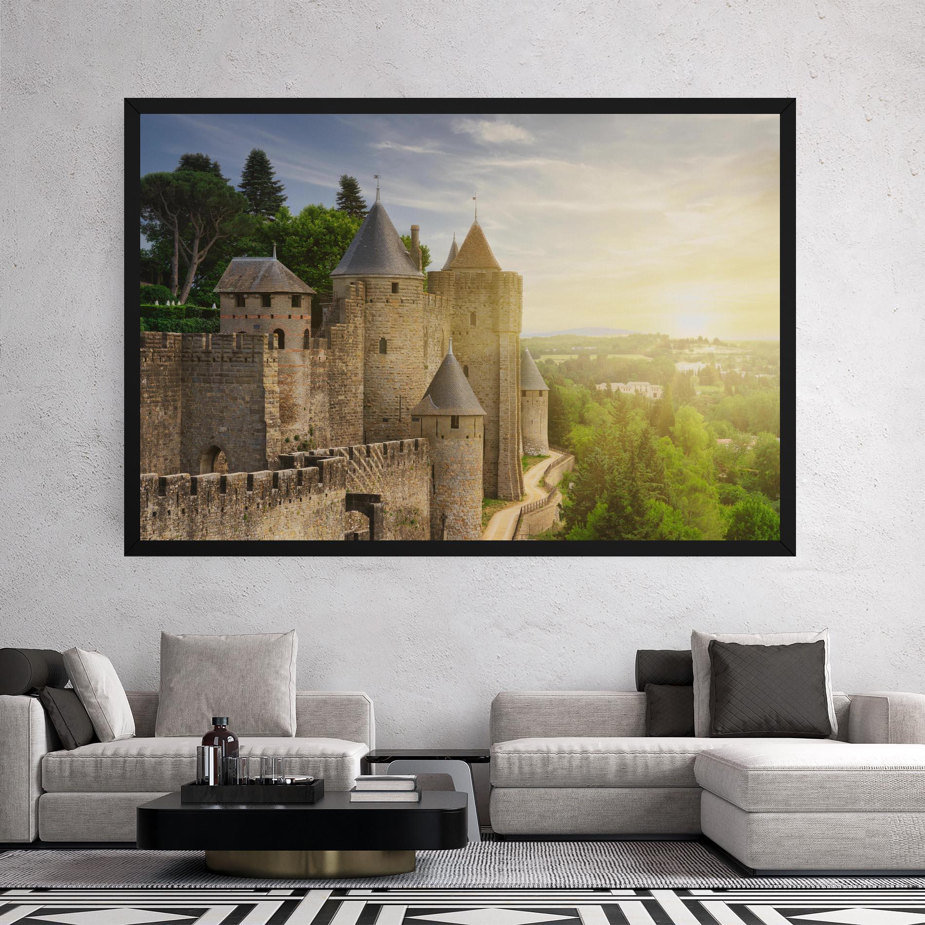 Leinwandbild Carcassonne France mockup 2