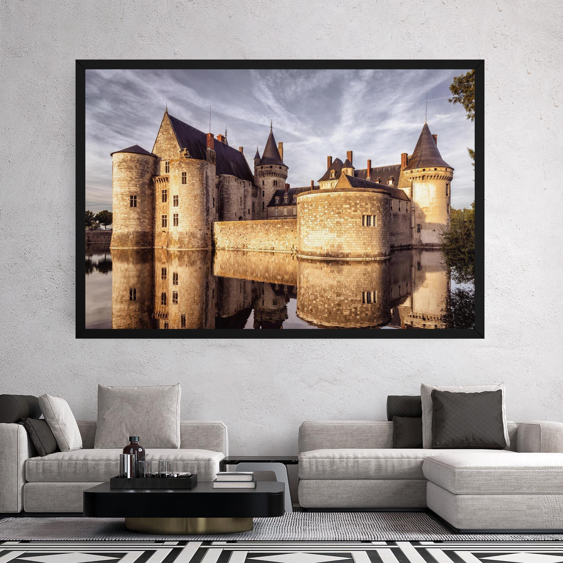 Leinwandbild Chateau Castle mockup 2