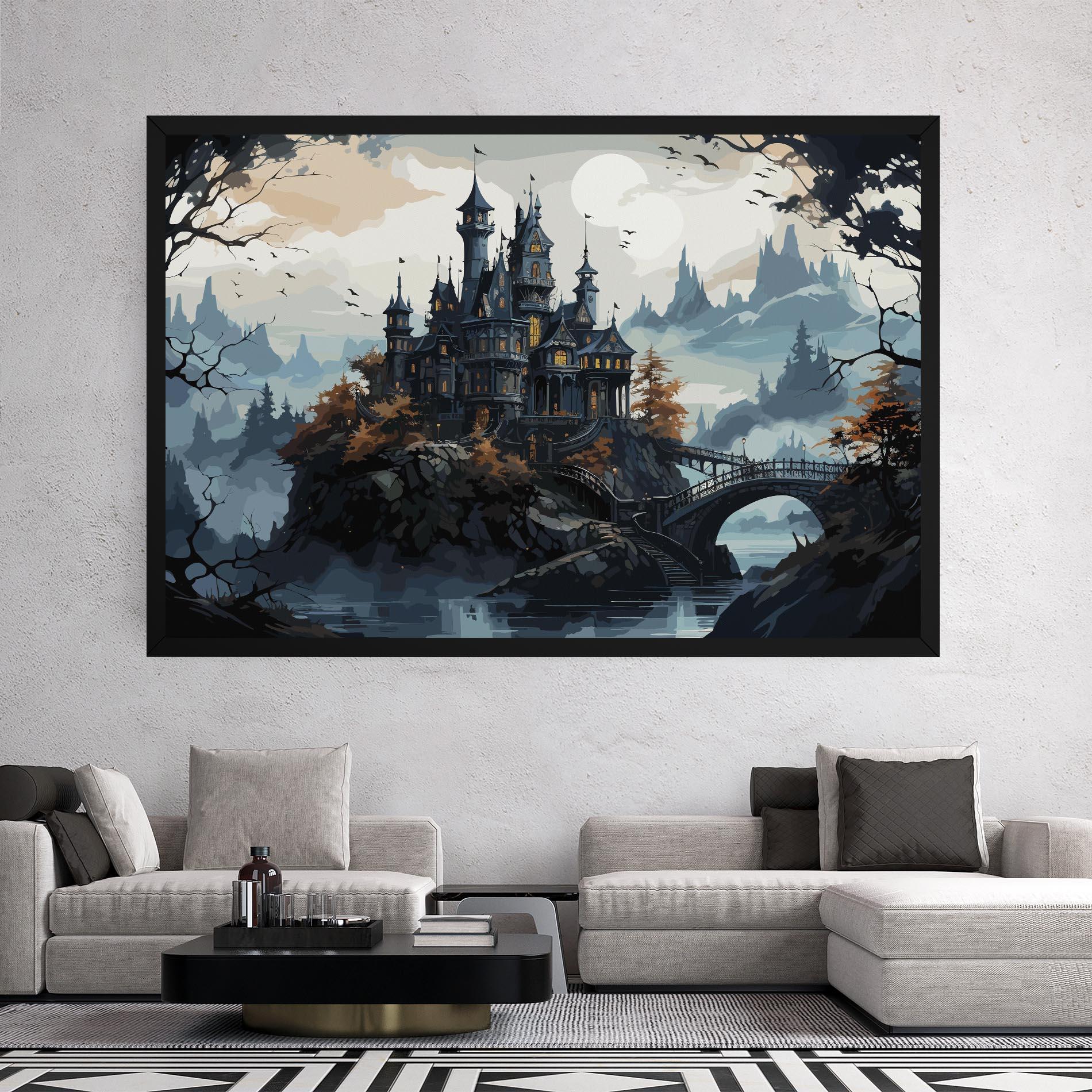 Leinwandbild Grey Big Castle mockup 2