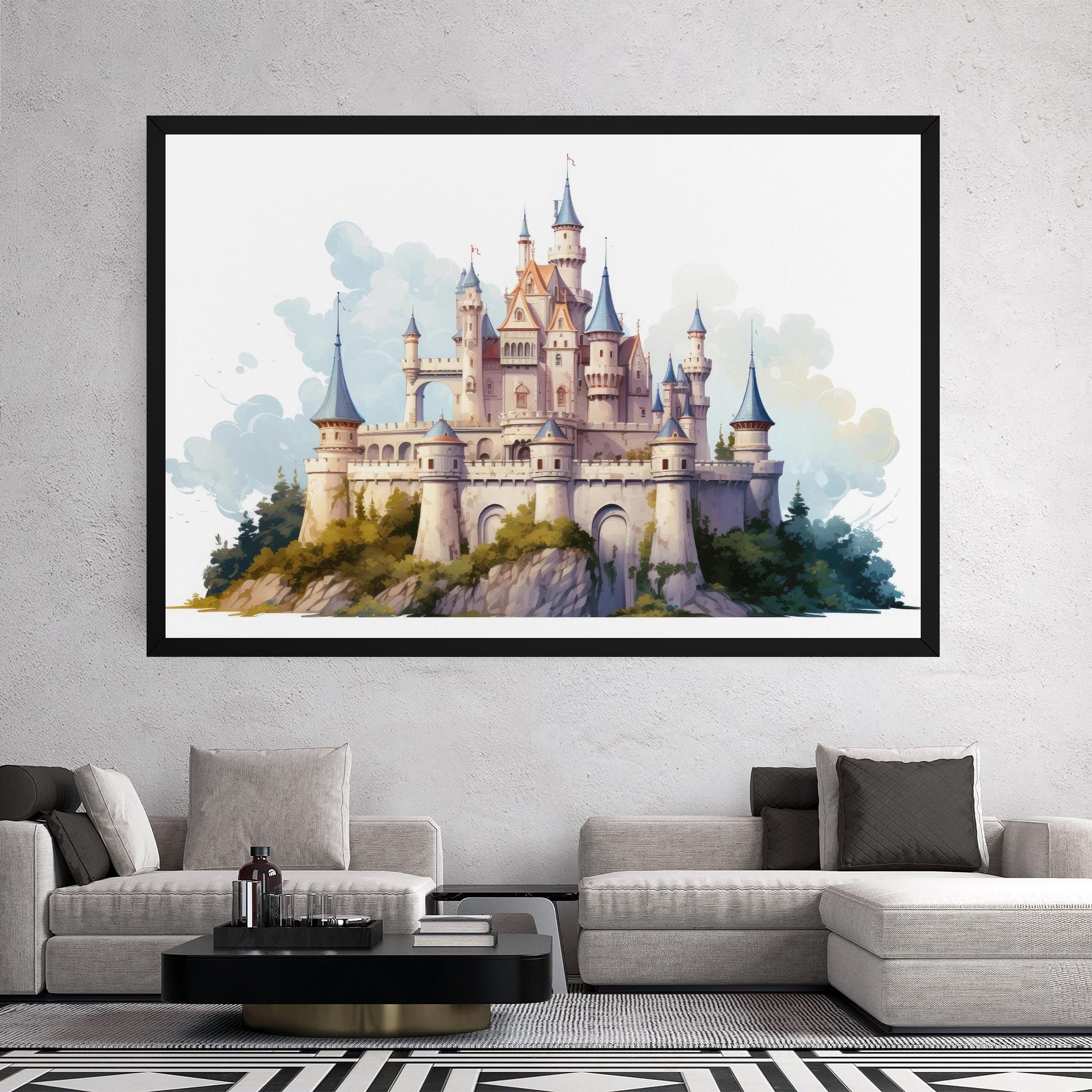 Illustration Castle mockup 2